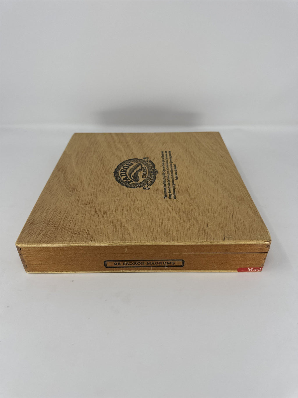 Padron Cigars Empty Wooden Cigar Box Magnum Series Natural Wood Storage