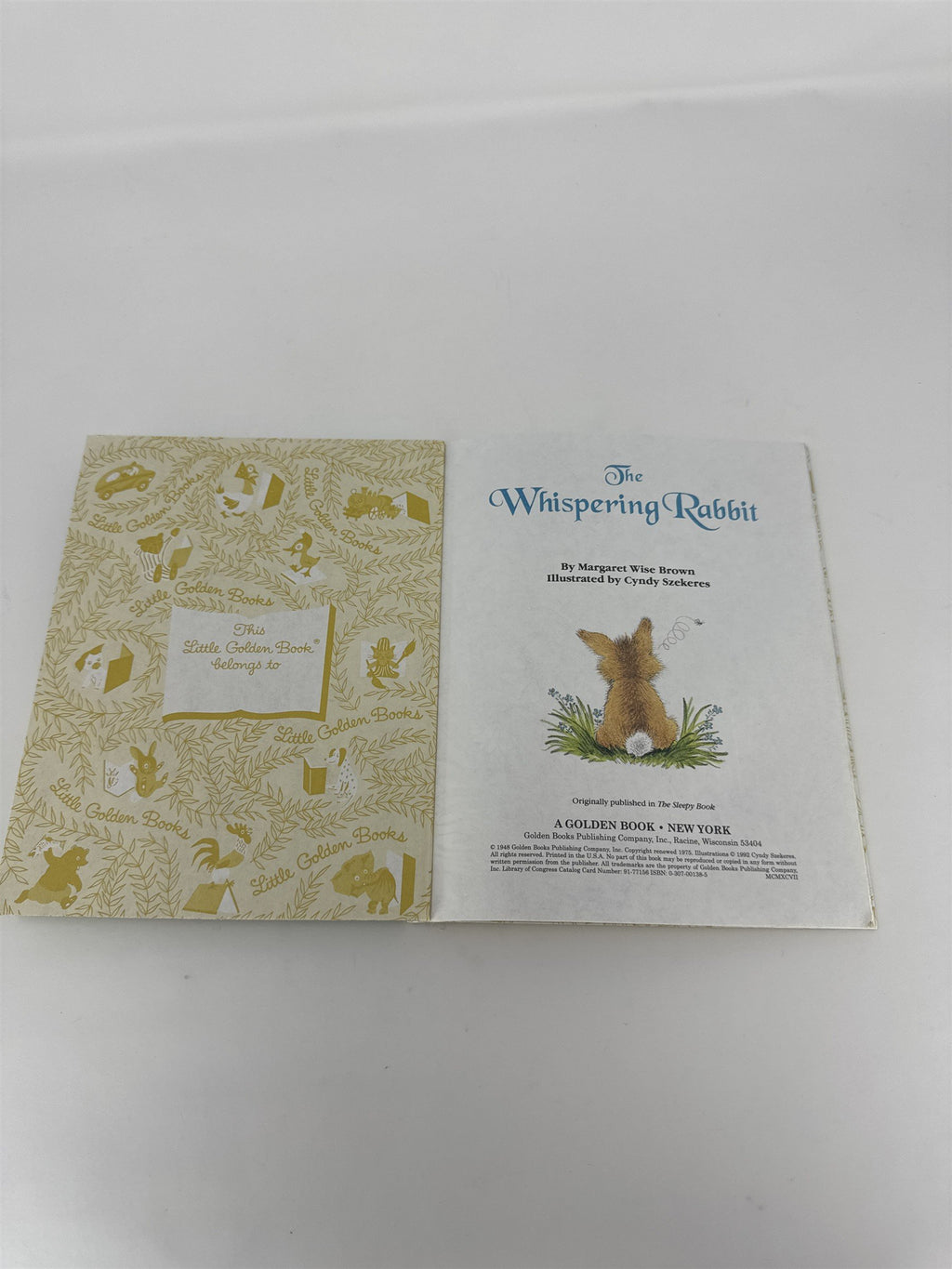Vtg The Whispering Rabbit Little Golden Book Margaret Wise Brown 1992 450-11
