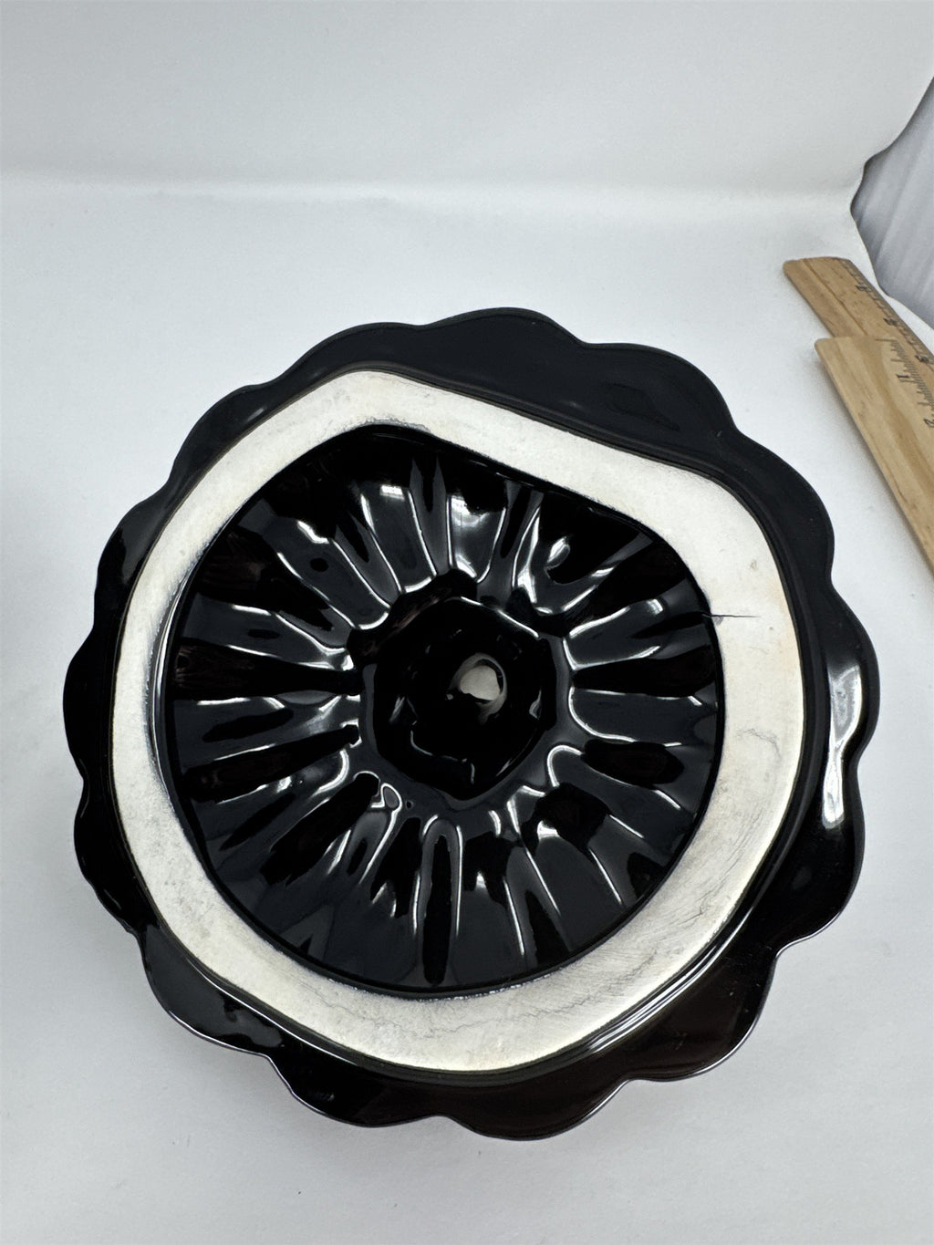 Ashland Black Ceramic Pumpkin Jar Happy Halloween Candy Dish Bat Stars