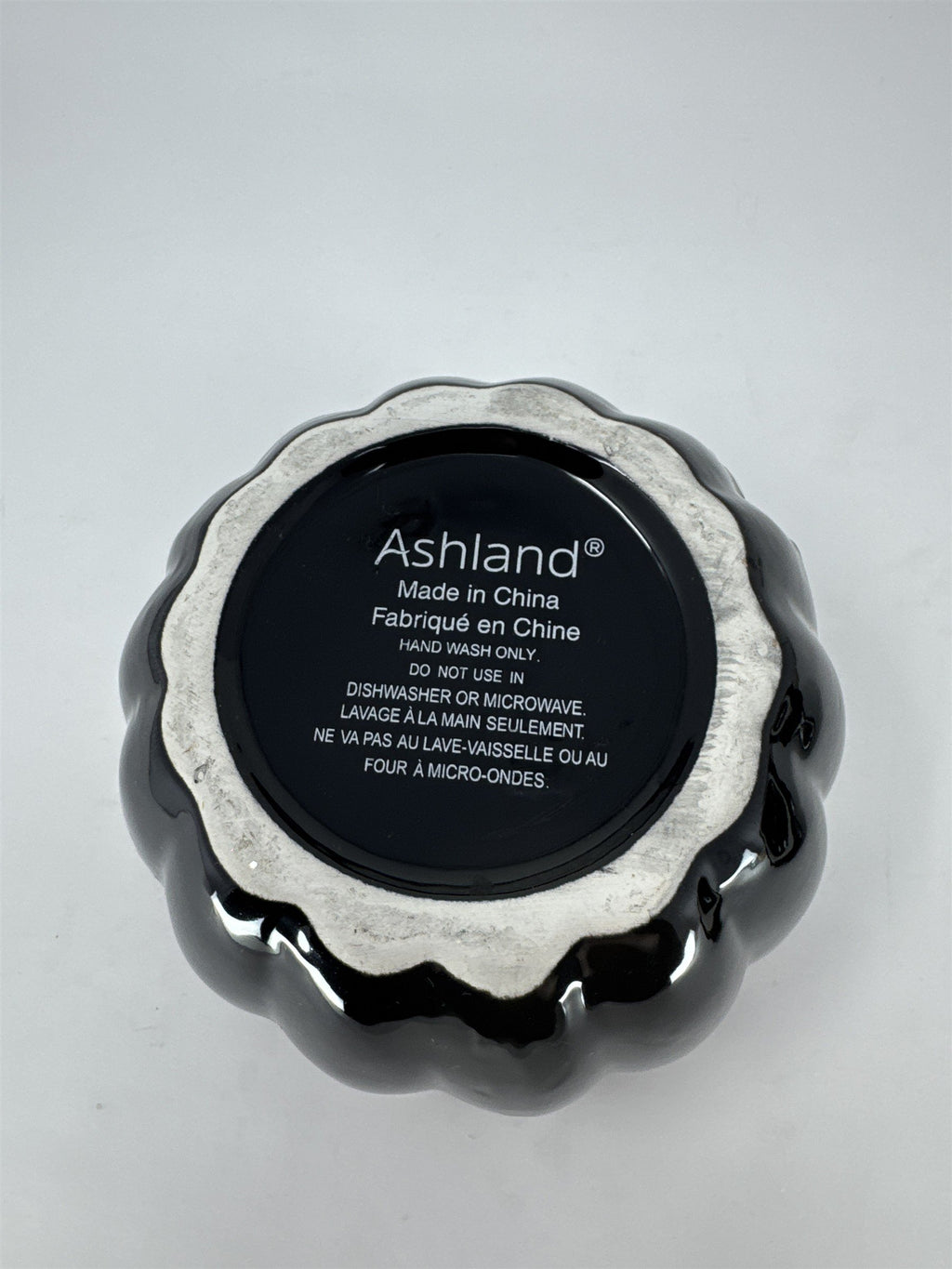 Ashland Black Ceramic Pumpkin Jar Happy Halloween Candy Dish Bat Stars