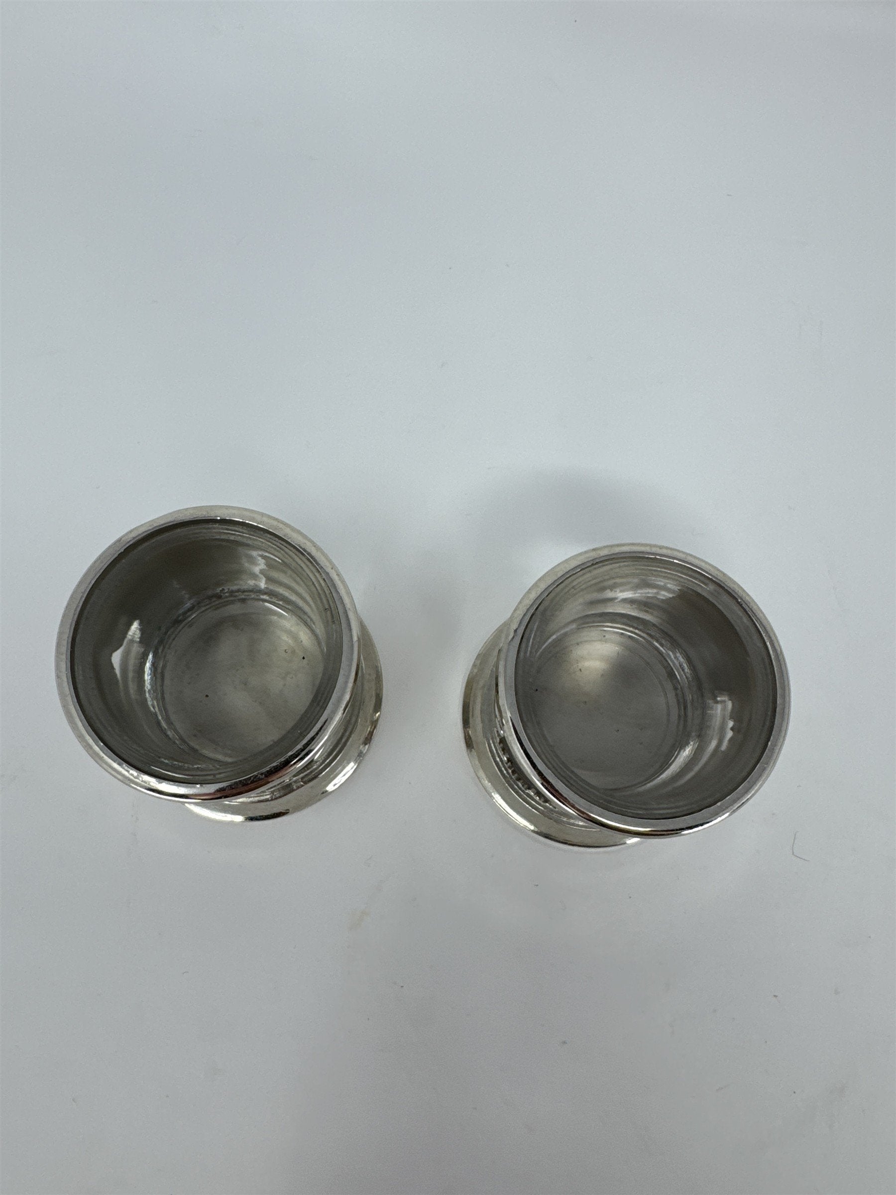 Vtg Silver Metal Votive Candle Holders Set 2 Snowflake Star Cutout Glass