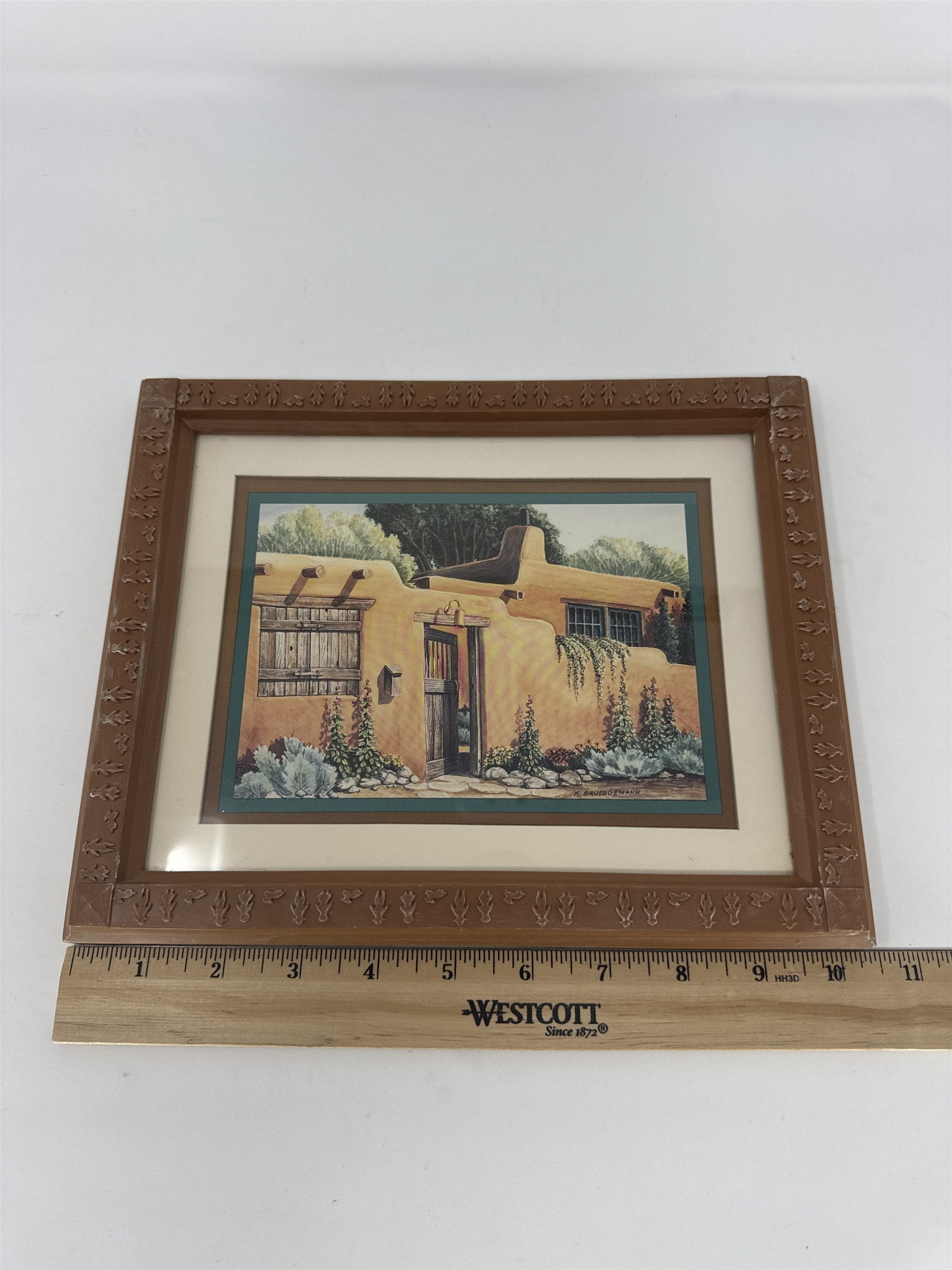 K. Brueggemann Southwest Adobe House Art Print Framed New Mexico Desert