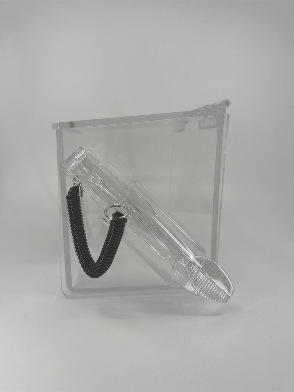 Wild Bills Beef Jerky Acrylic Display Bin with Tongs Clear Snack Candy Case