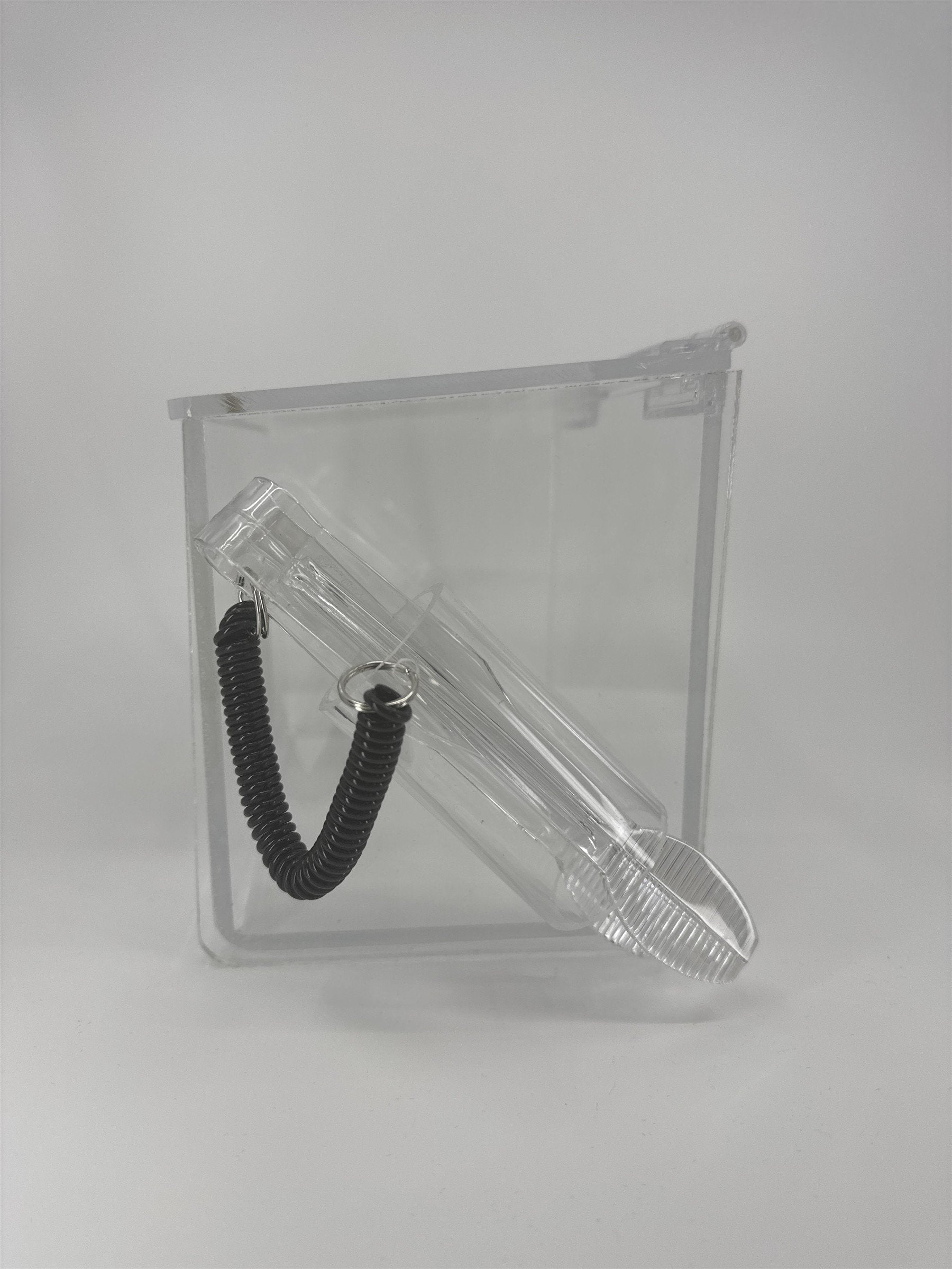 Wild Bills Beef Jerky Acrylic Display Bin with Tongs Clear Snack Candy Case