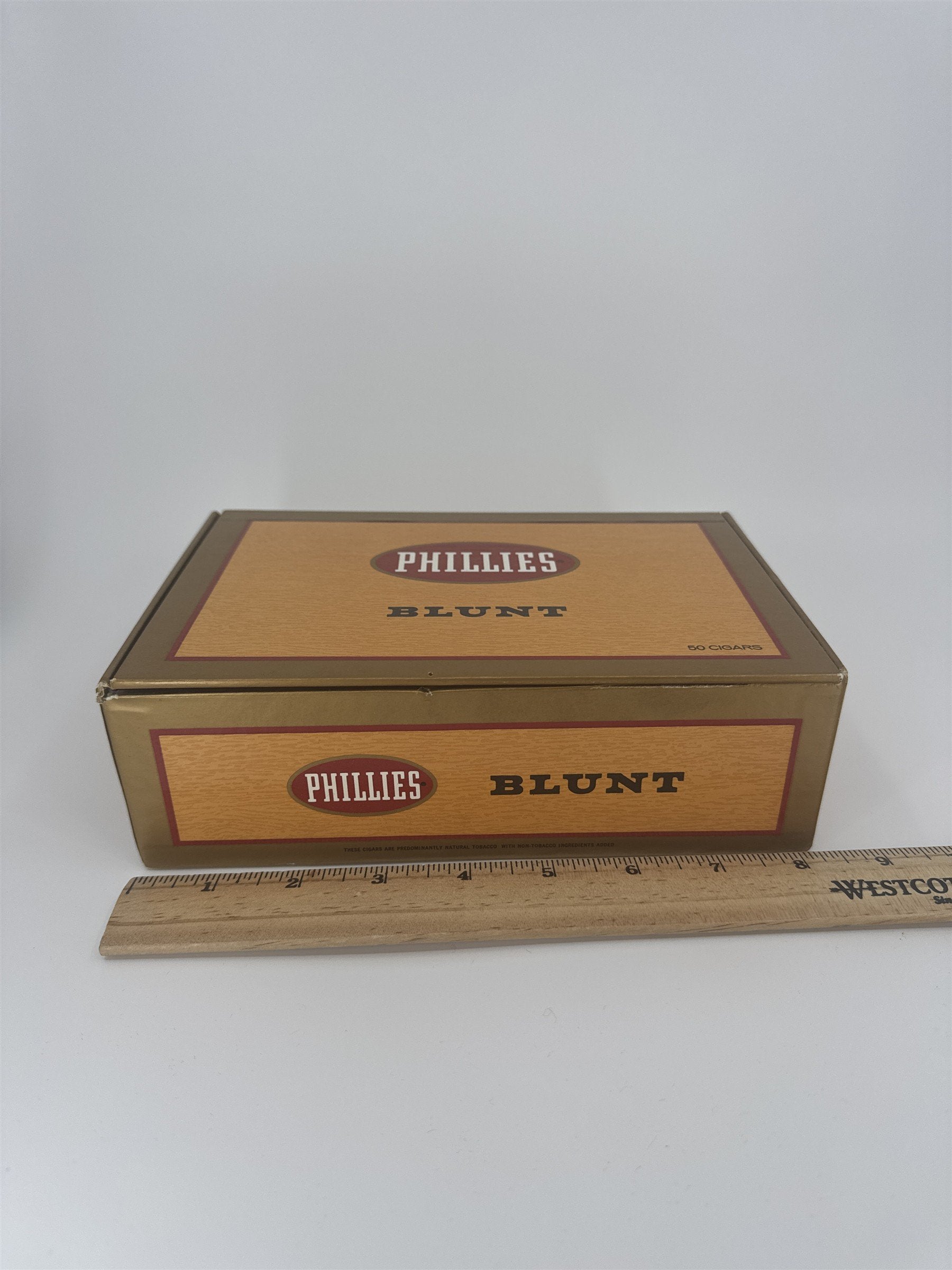 Phillies Blunt Empty Cigar Box Vintage Tobacco Advertising Storage Case 50ct