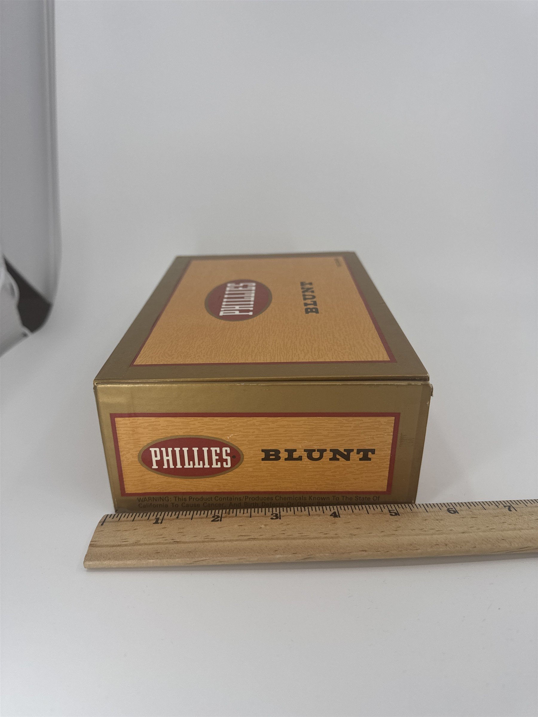 Phillies Blunt Empty Cigar Box Vintage Tobacco Advertising Storage Case 50ct