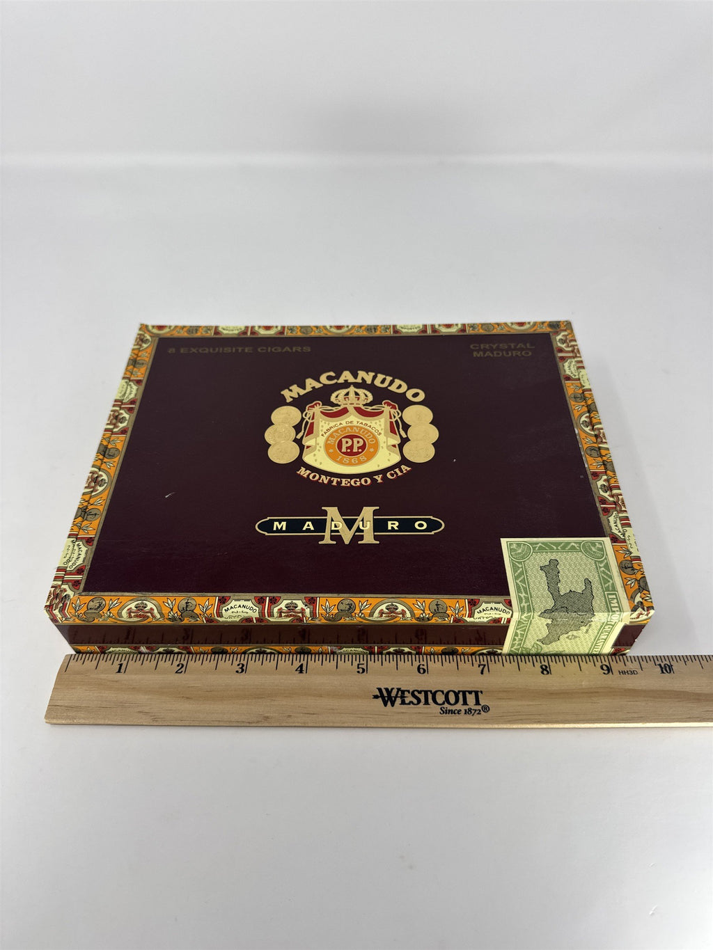 Macanudo Maduro Crystal Cigar Box Empty Wood Montego Y Cia Craft Decor