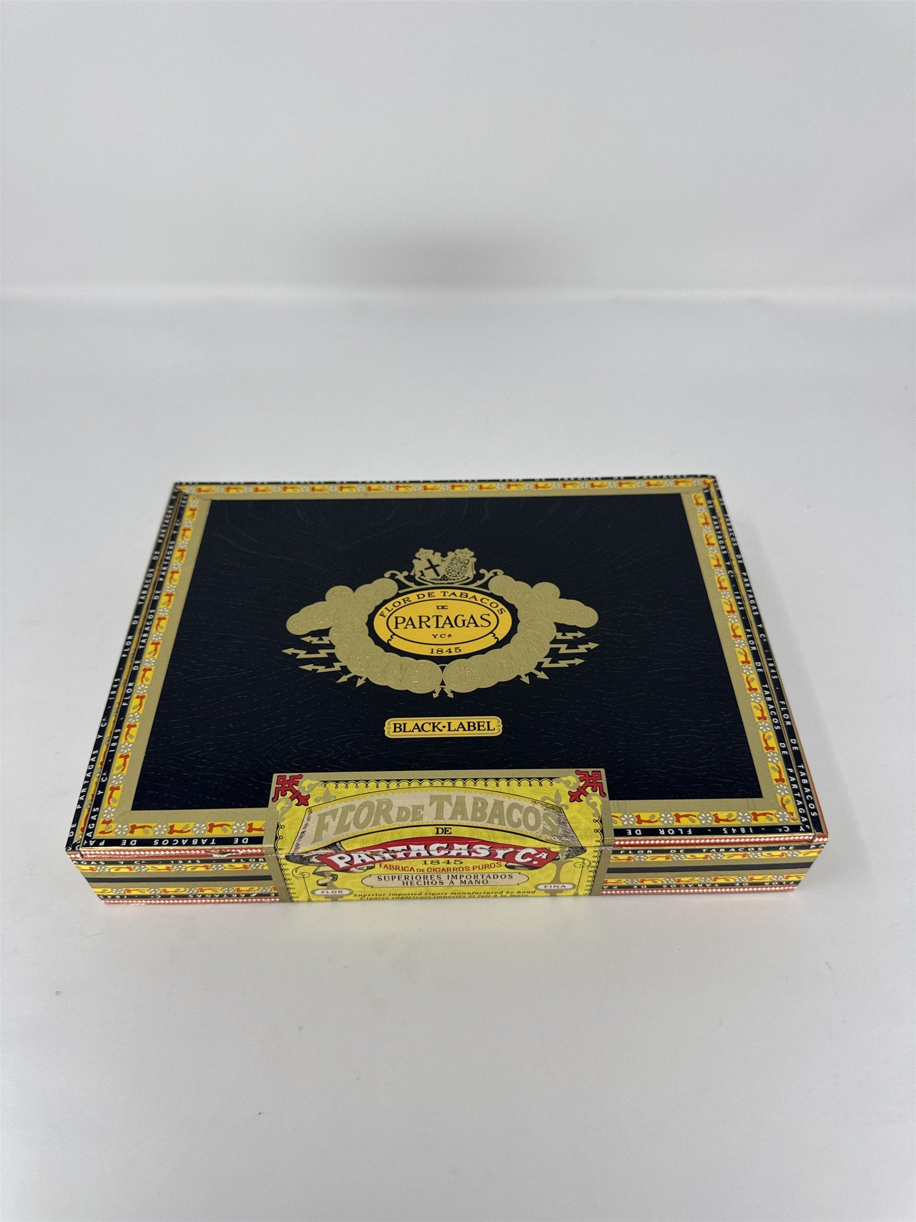 Partagas Black Label Crystal Cigar Box Empty Wood Case Craft Decor