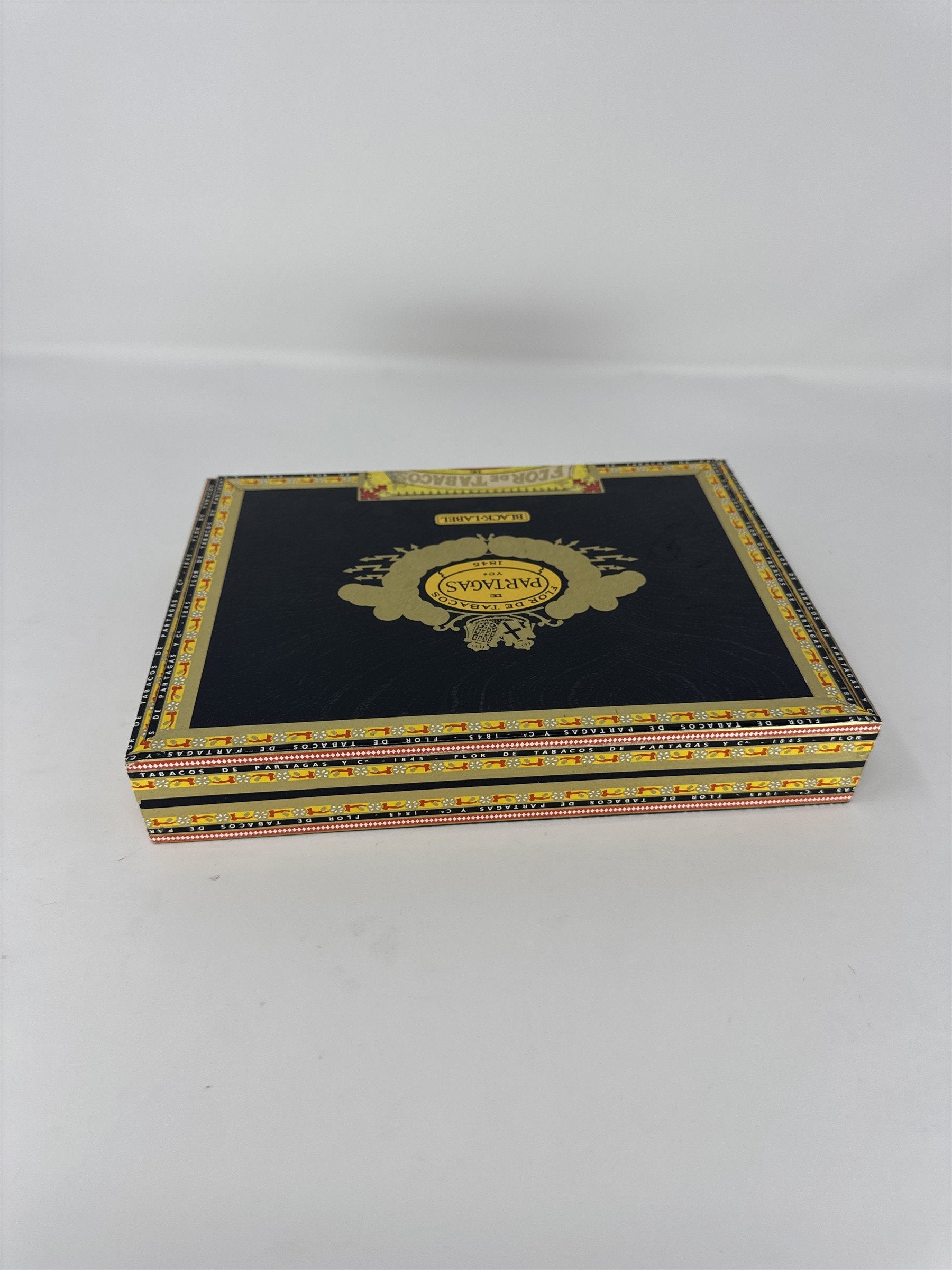 Partagas Black Label Crystal Cigar Box Empty Wood Case Craft Decor