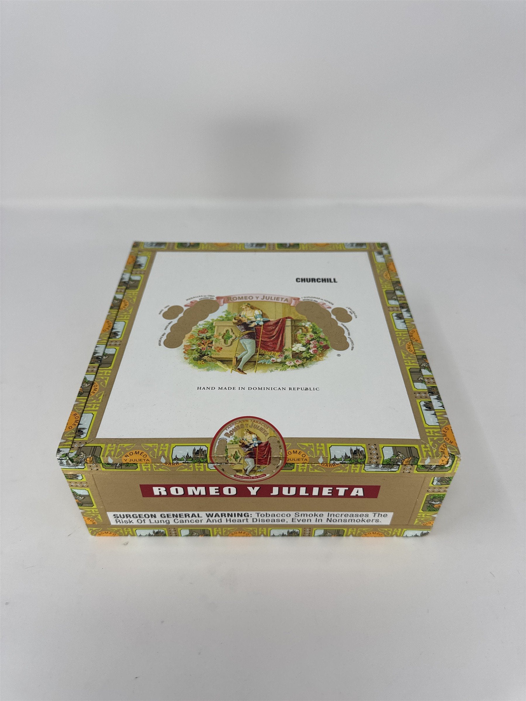 Romeo y Julieta Churchill Cigar Box Empty Wood Stash Box Craft