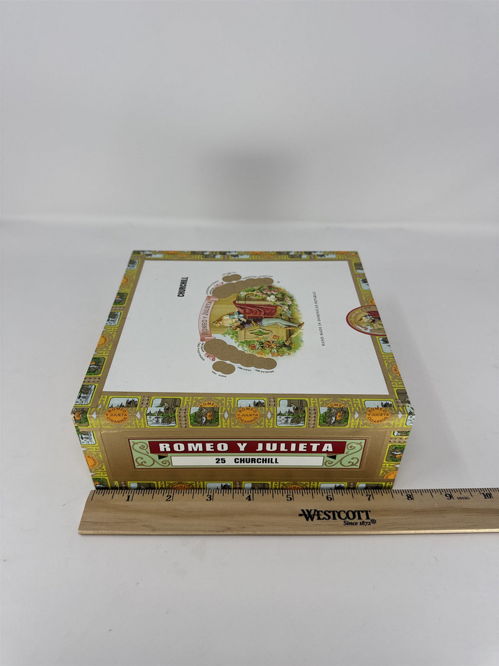 Romeo y Julieta Churchill Cigar Box Empty Wood Stash Box Craft