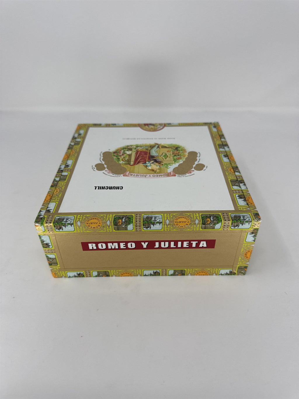 Romeo y Julieta Churchill Cigar Box Empty Wood Stash Box Craft