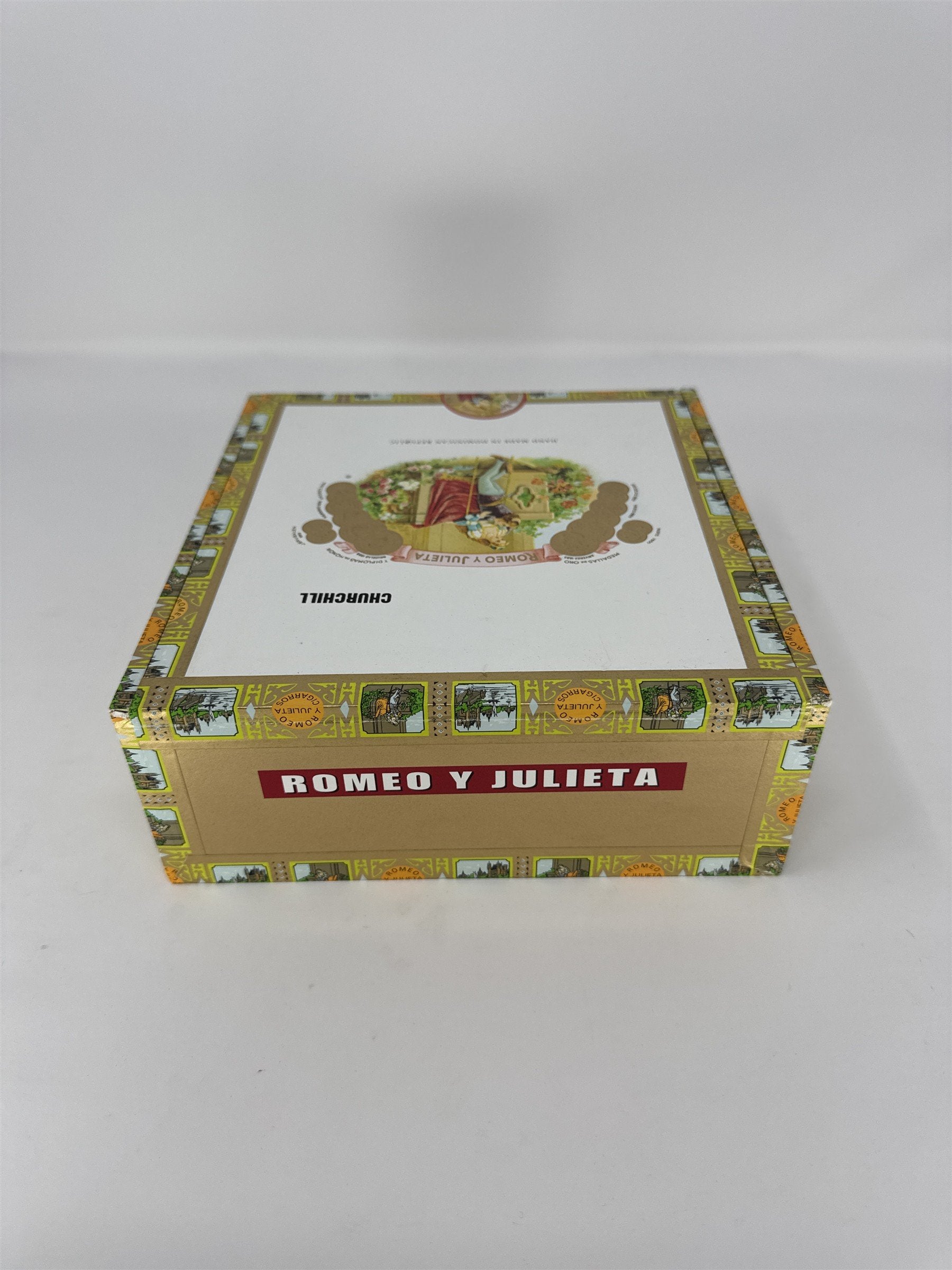Romeo y Julieta Churchill Cigar Box Empty Wood Stash Box Craft