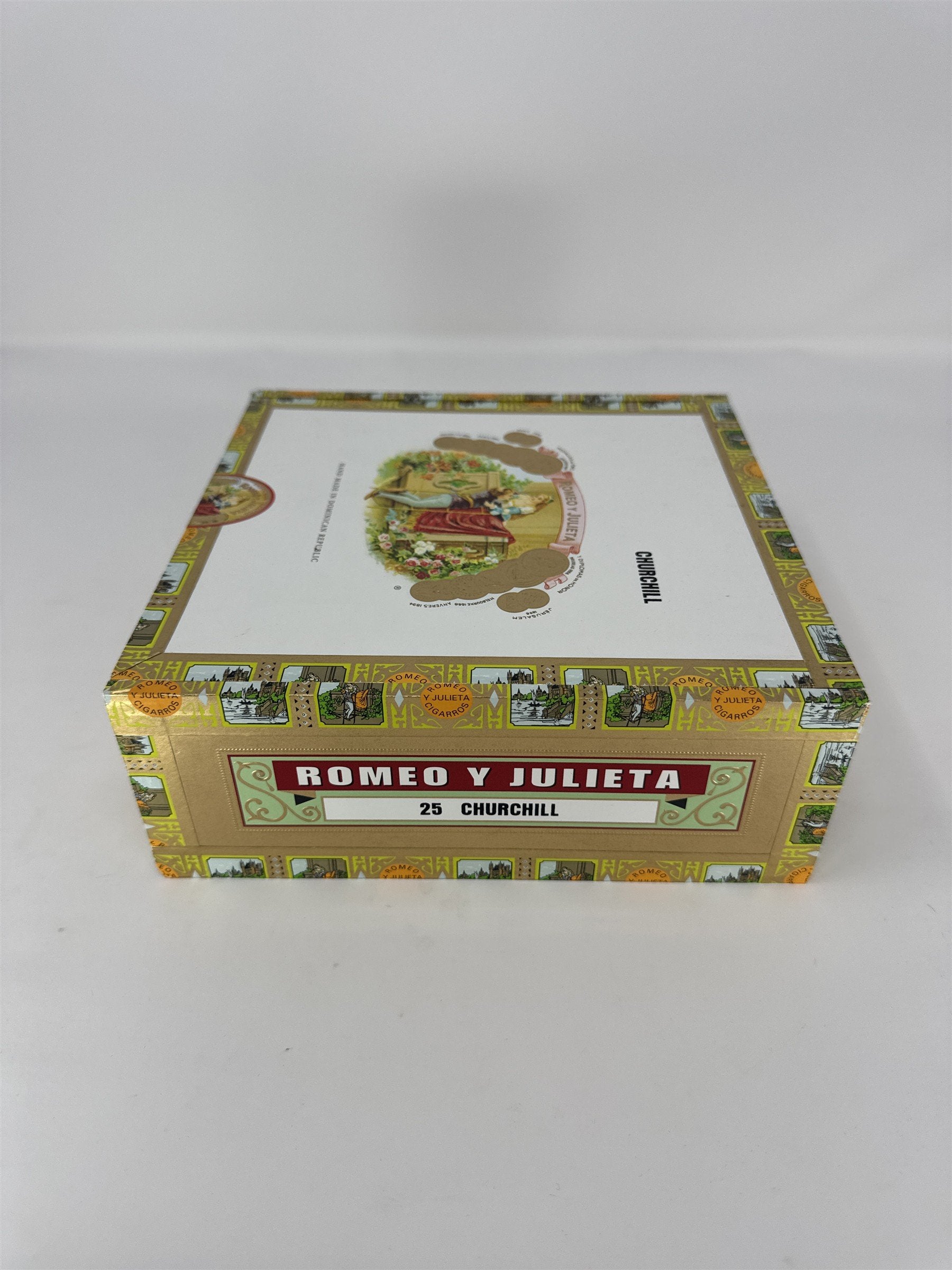 Romeo y Julieta Churchill Cigar Box Empty Wood Stash Box Craft