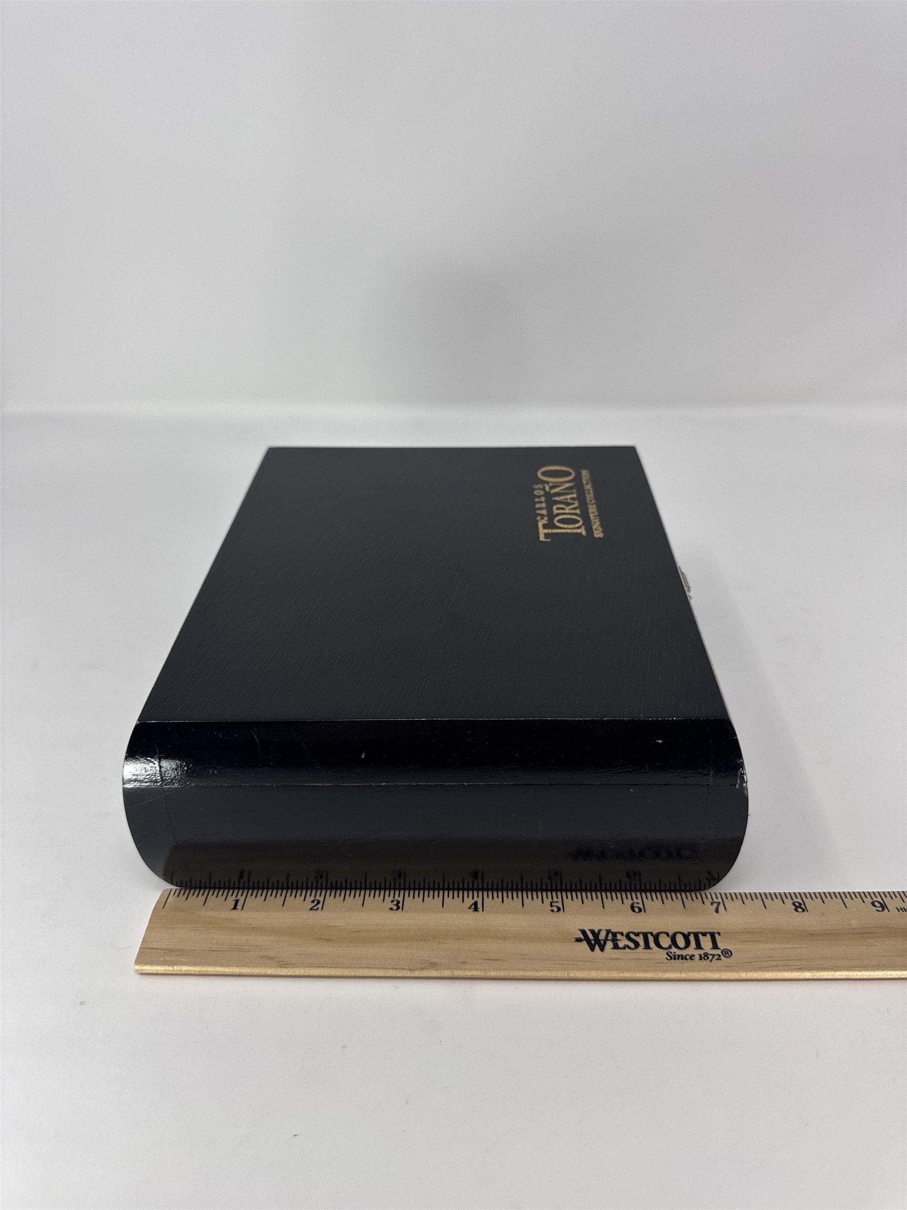 Carlos Torano Signature Collection Toro Cigar Box Empty Black Wood Craft