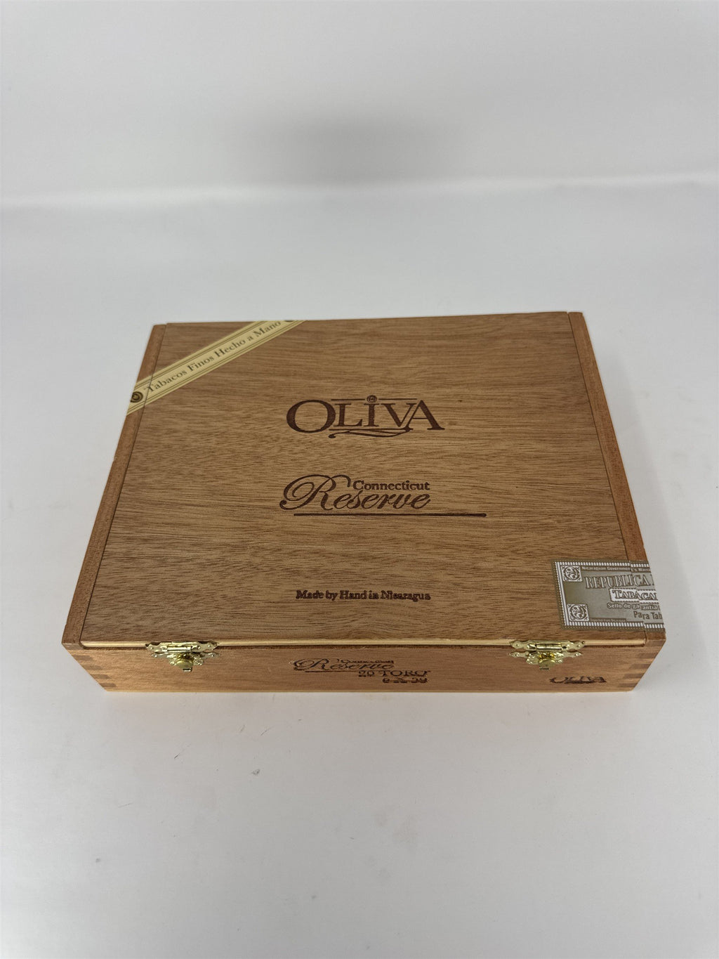 Oliva Connecticut Reserve Toro Cigar Box Empty Wood Nicaragua Storage Craft DIY