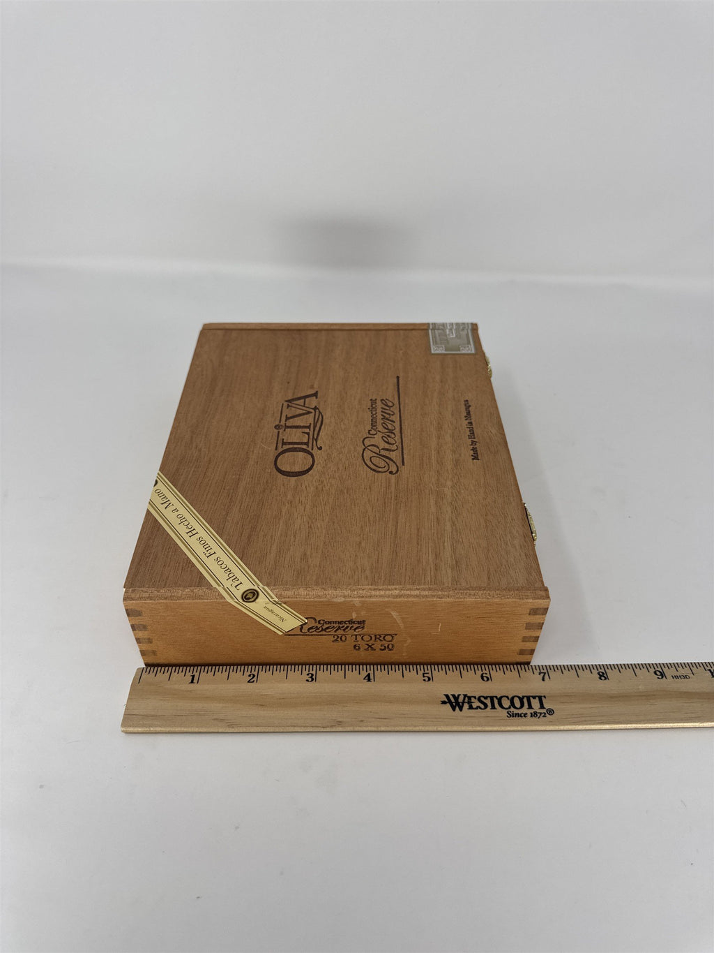 Oliva Connecticut Reserve Toro Cigar Box Empty Wood Nicaragua Storage Craft DIY