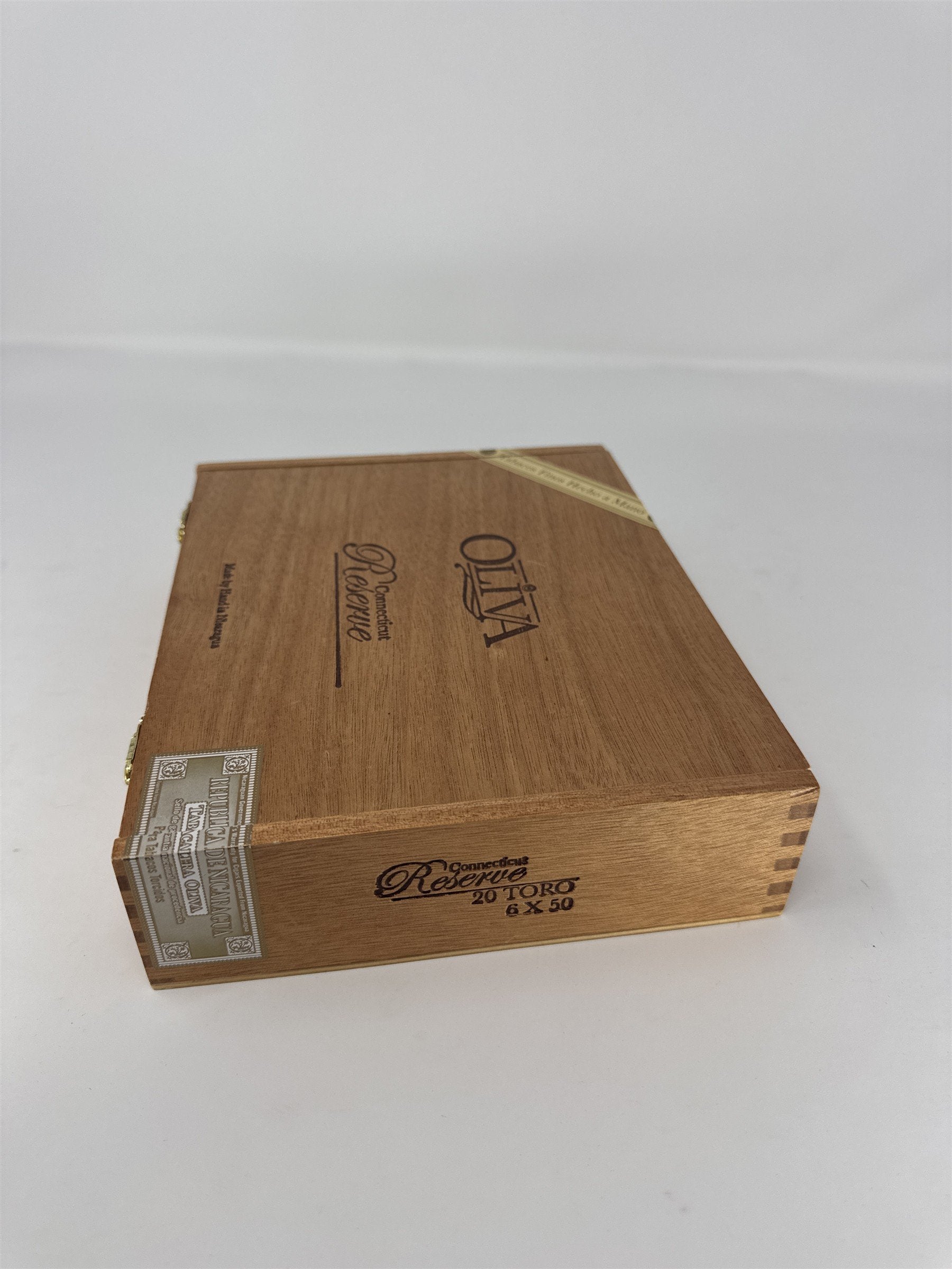 Oliva Connecticut Reserve Toro Cigar Box Empty Wood Nicaragua Storage Craft DIY