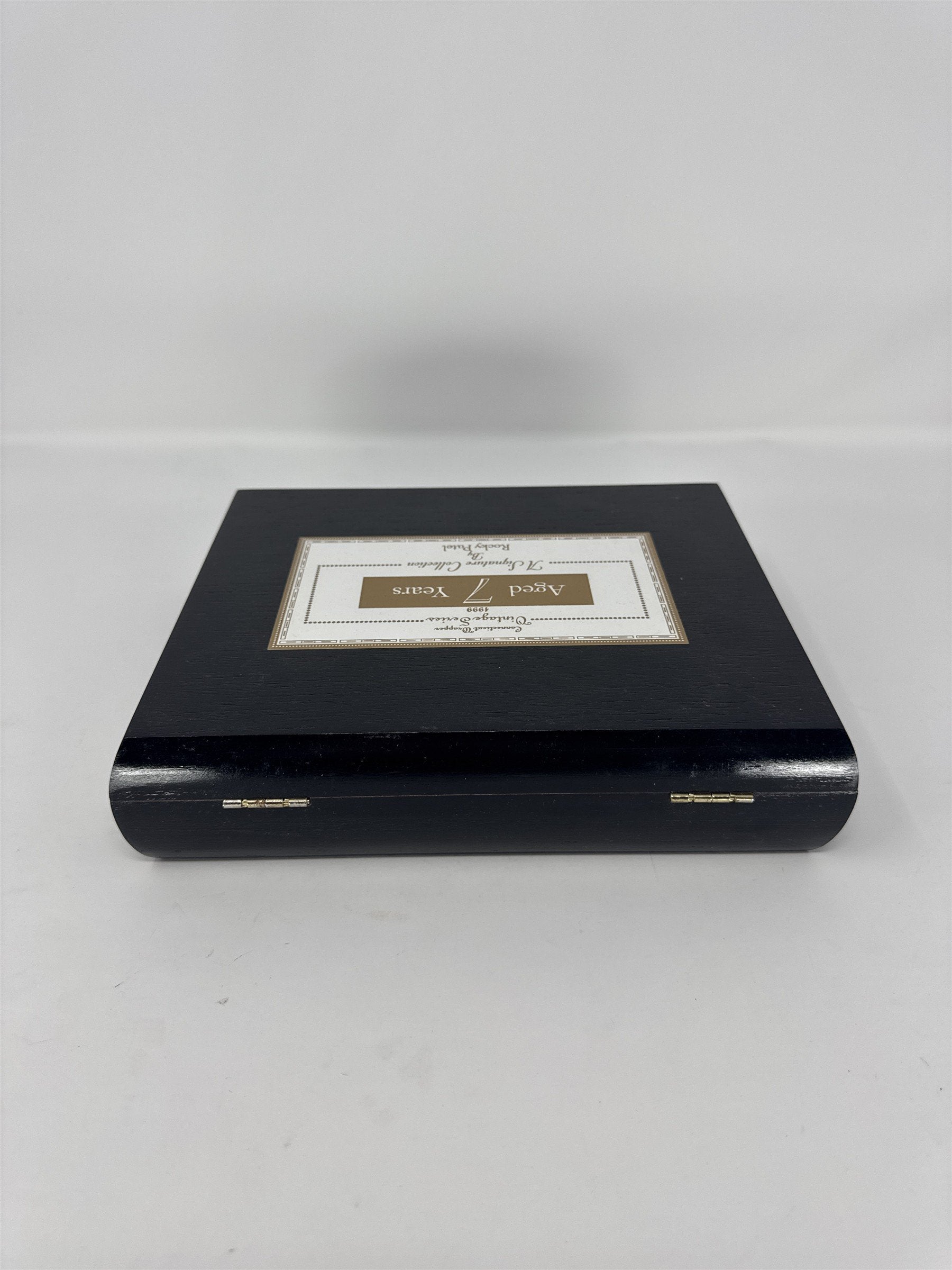 Rocky Patel Vintage Series 1999 Aged 7 Years Cigar Box Empty Black Wood Torpedo