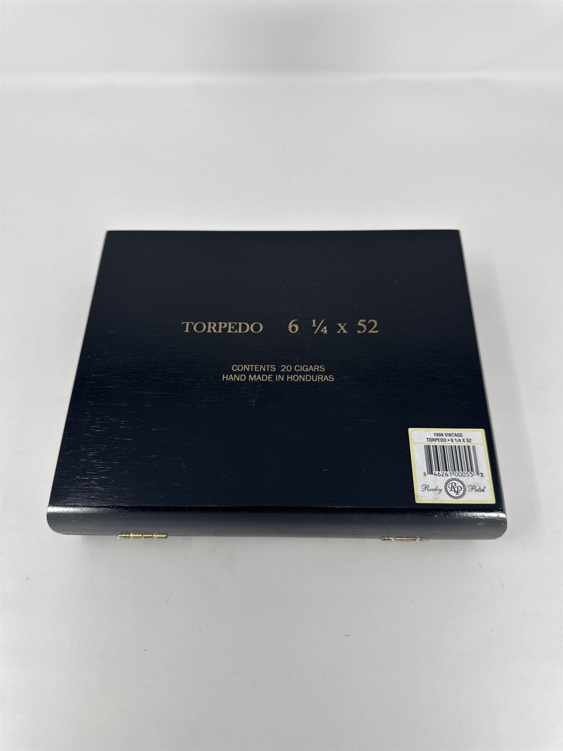 Rocky Patel Vintage Series 1999 Aged 7 Years Cigar Box Empty Black Wood Torpedo