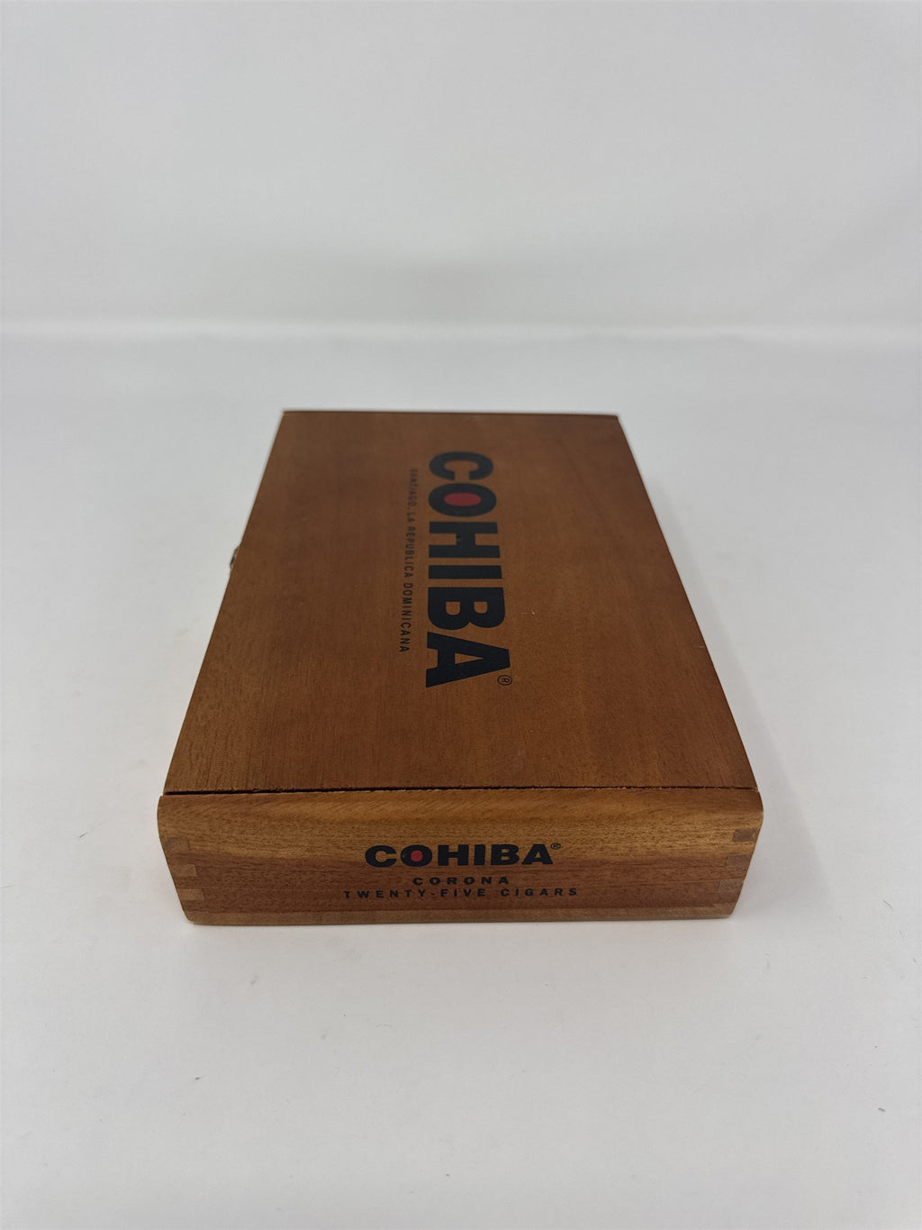 Cohiba Corona Cigar Box Empty Wood Storage Craft Santiago Republica Dominicana