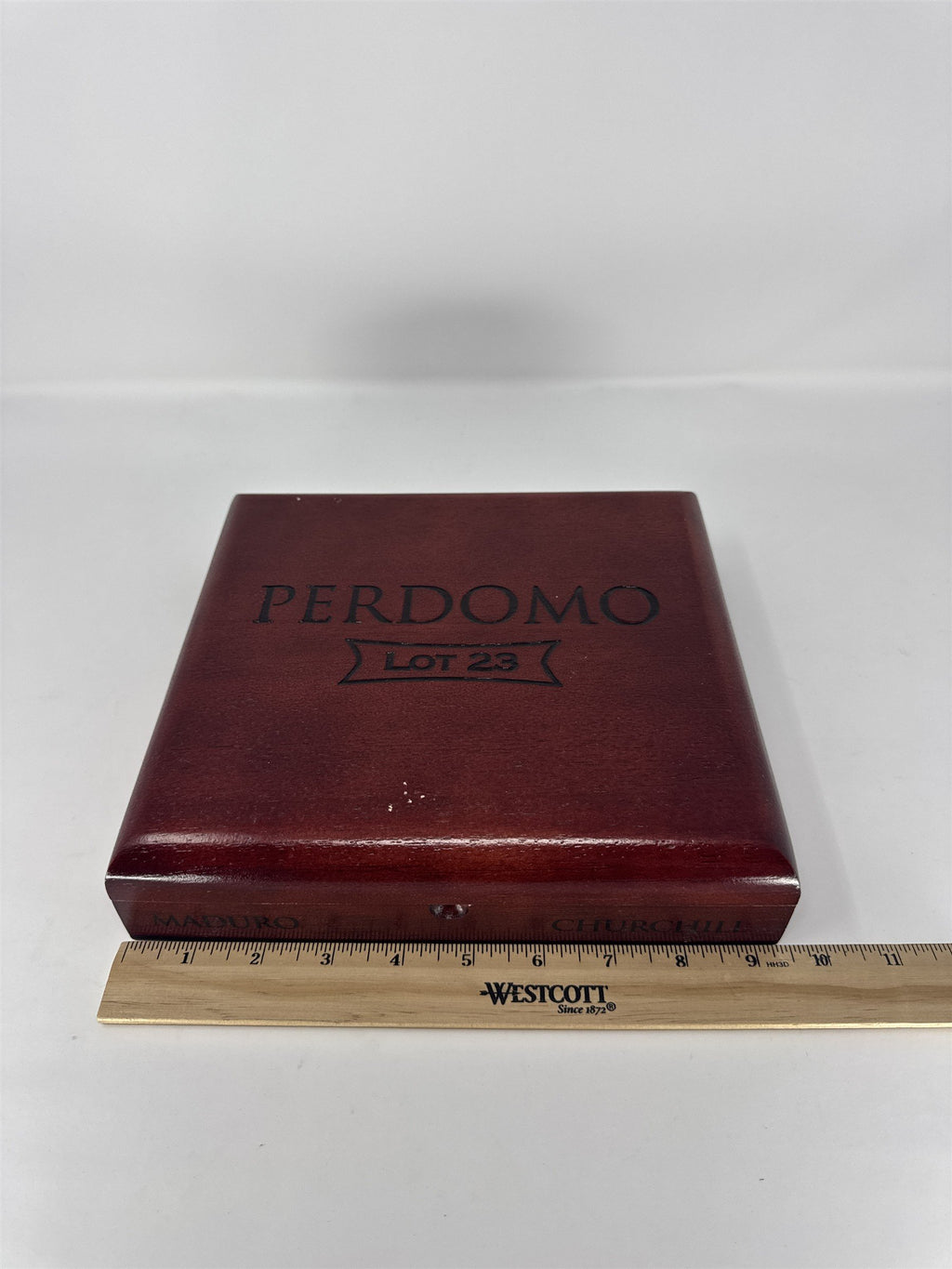 Perdomo Maduro Churchill Cigar Box Empty Wood Nicaragua Storage DIY Craft