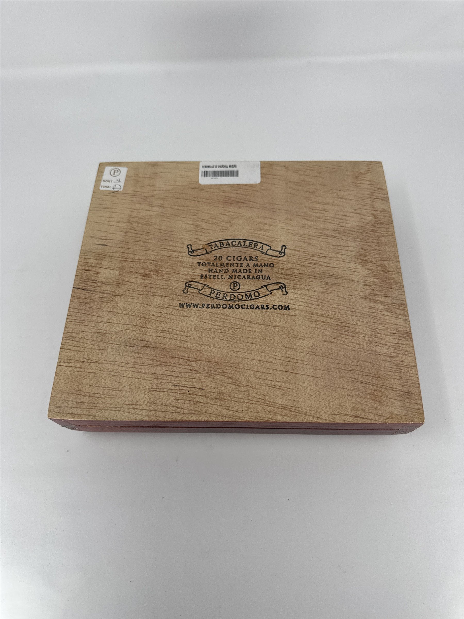 Perdomo Maduro Churchill Cigar Box Empty Wood Nicaragua Storage DIY Craft