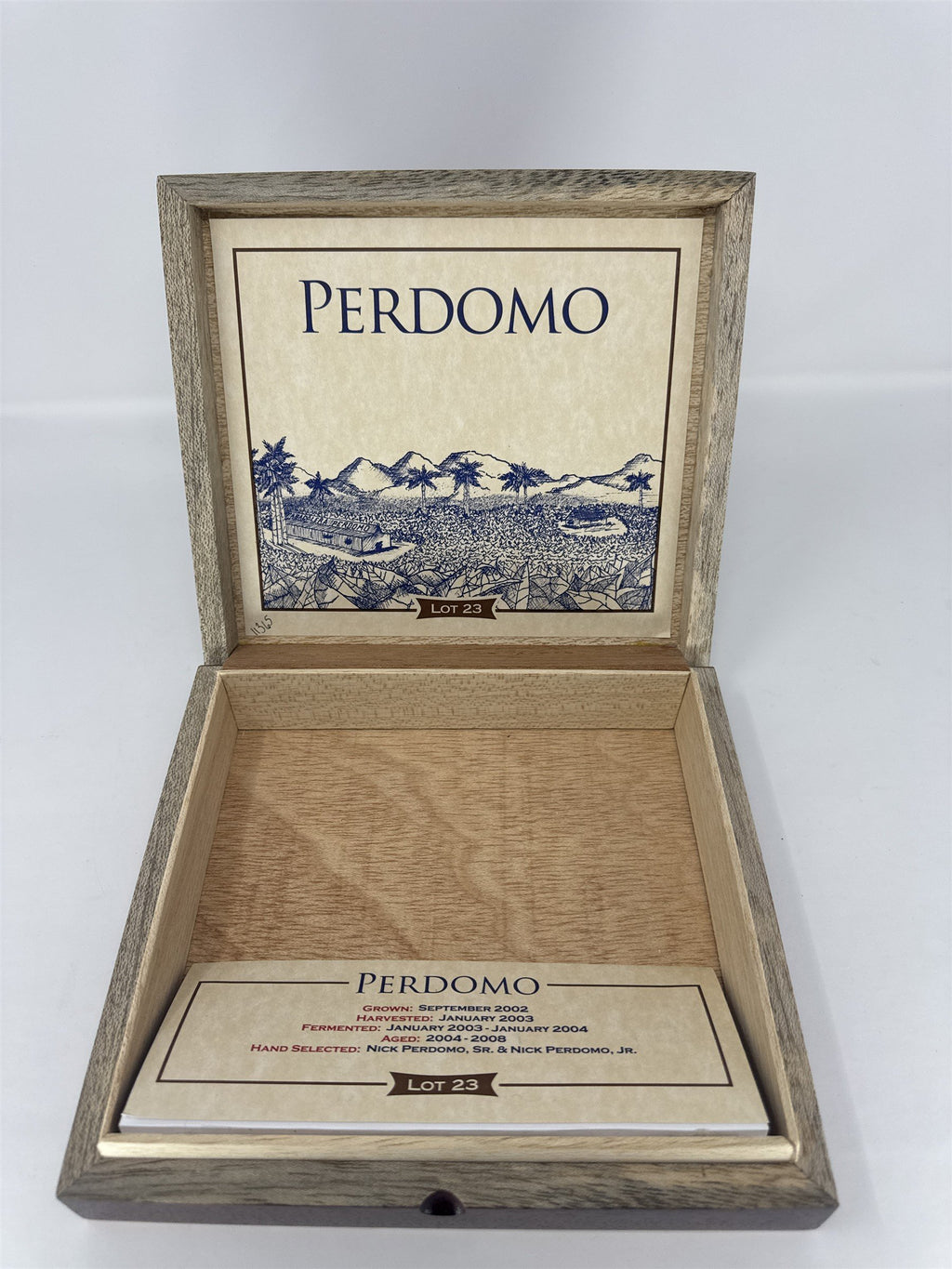 Perdomo Maduro Churchill Cigar Box Empty Wood Nicaragua DIY Storage Craft