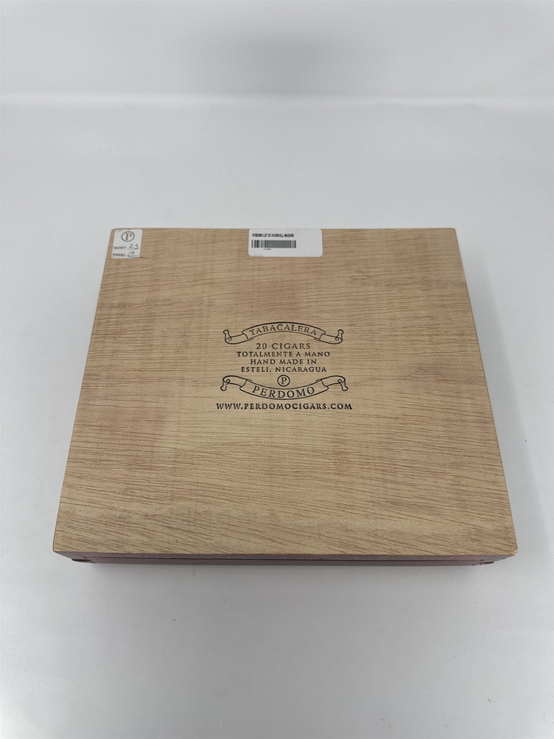 Perdomo Maduro Churchill Cigar Box Empty Wood Nicaragua DIY Storage Craft
