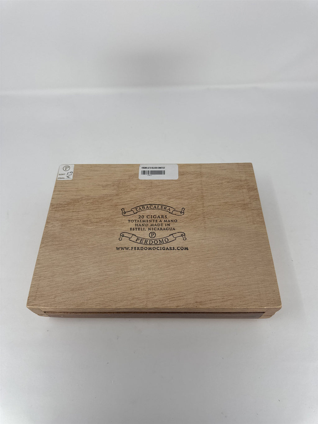 Perdomo #23 Belicoso Connecticut Cigar Box Empty Wood Nicaragua Storage Craft