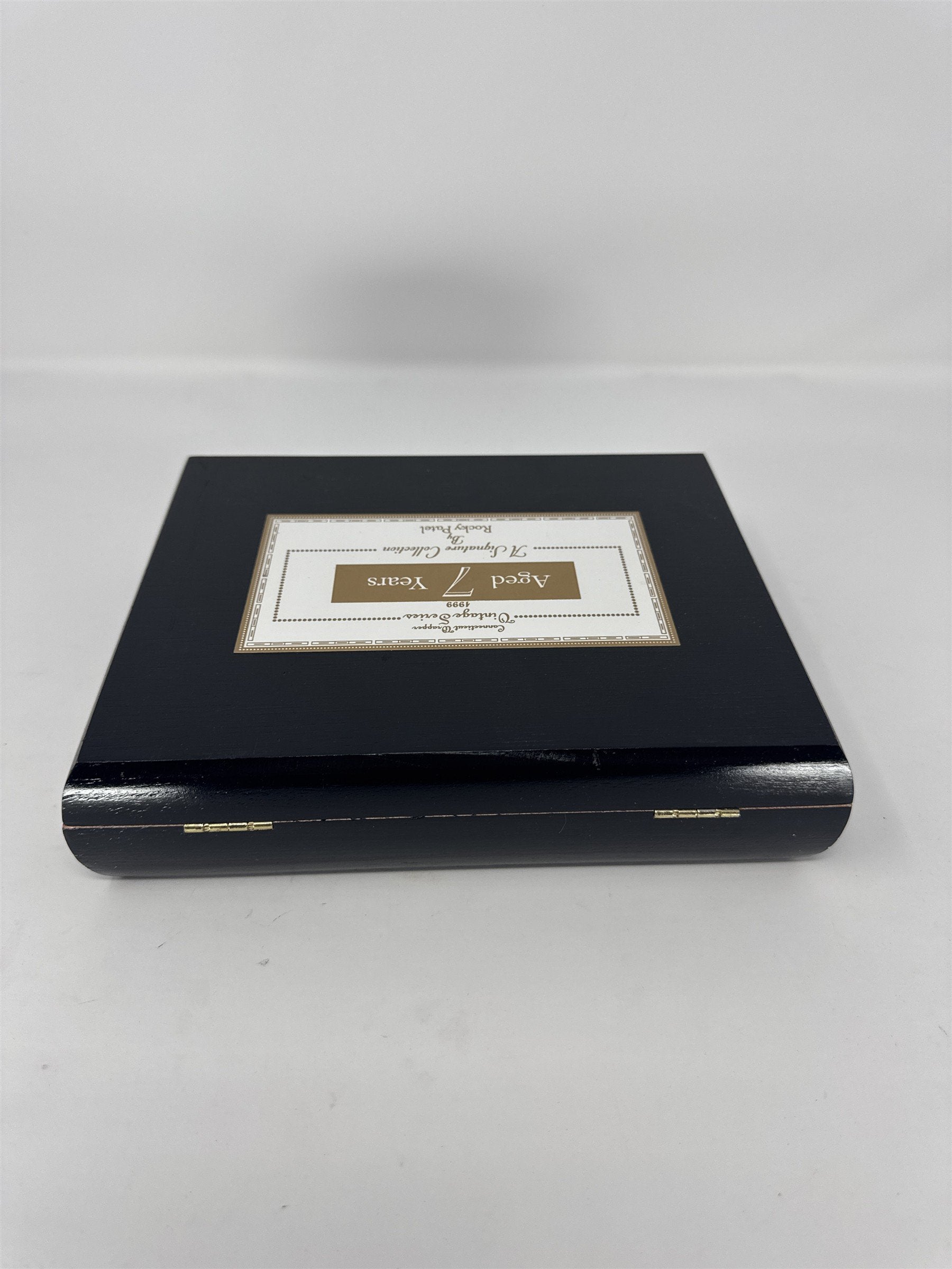 Rocky Patel Vintage Series 1999 Aged 7 Years Cigar Box Empty Black Wood Torpedo