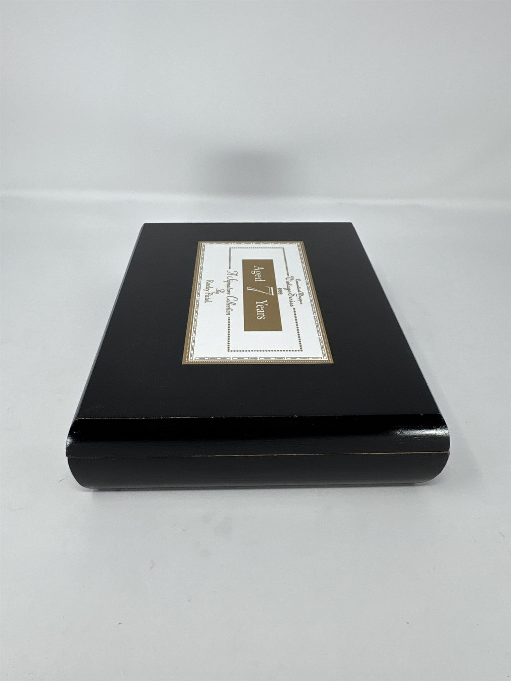 Rocky Patel Vintage Series 1999 Aged 7 Years Cigar Box Empty Black Wood Torpedo