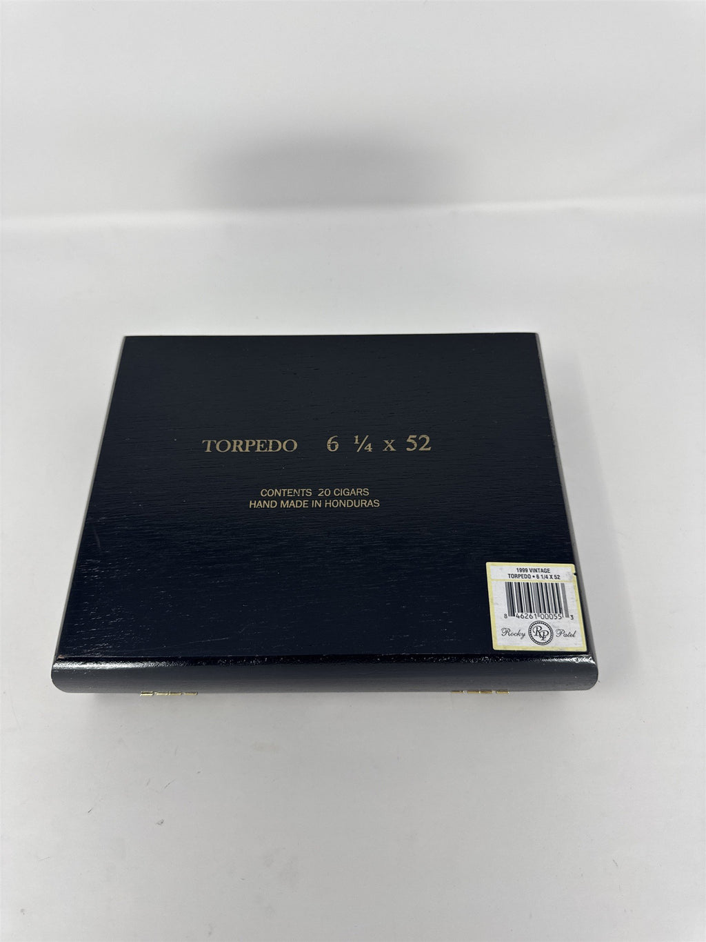 Rocky Patel Vintage Series 1999 Aged 7 Years Cigar Box Empty Black Wood Torpedo