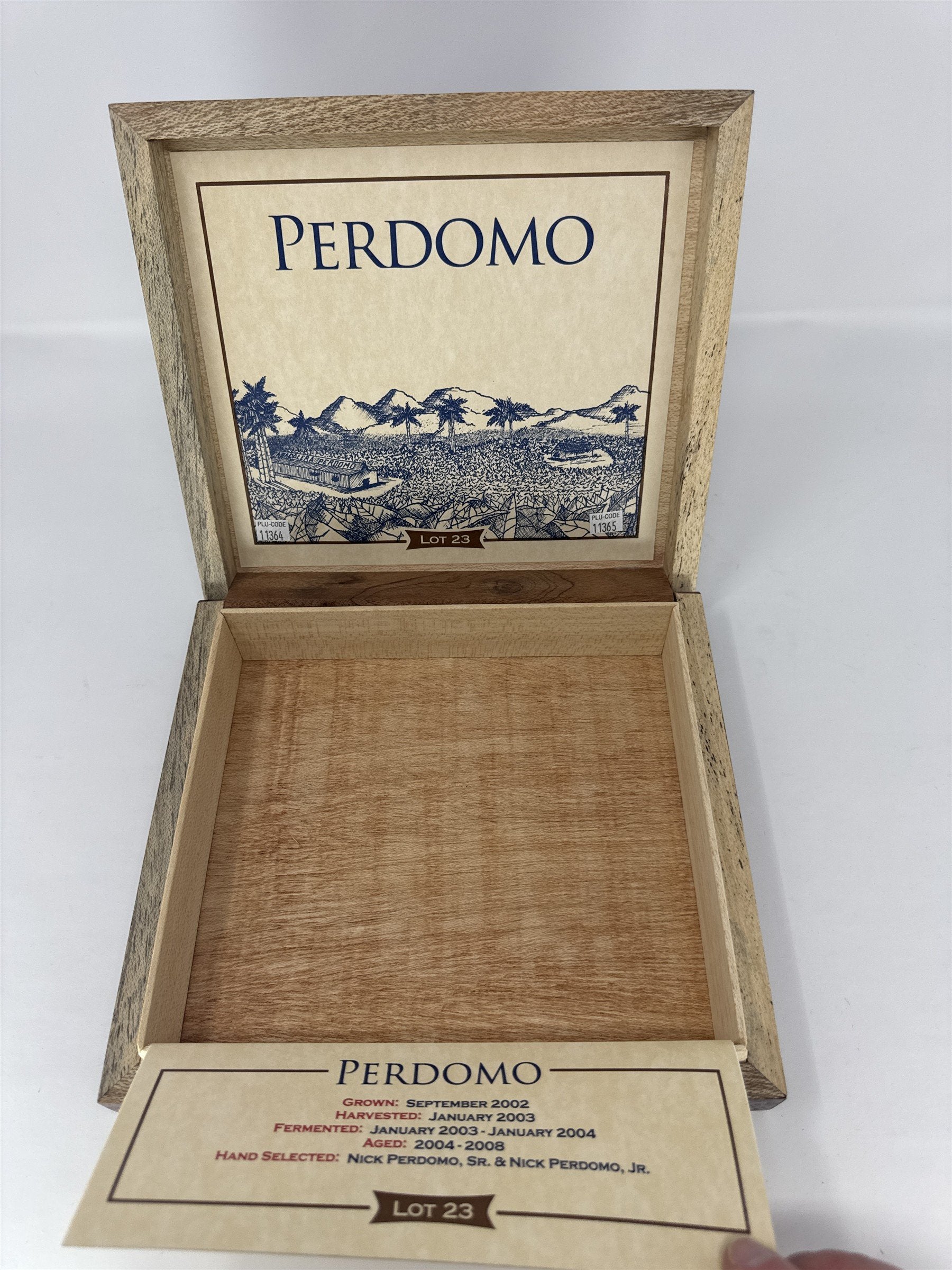 Perdomo Maduro Churchill Cigar Box Empty Wood Nicaragua DIY Storage Craft Box