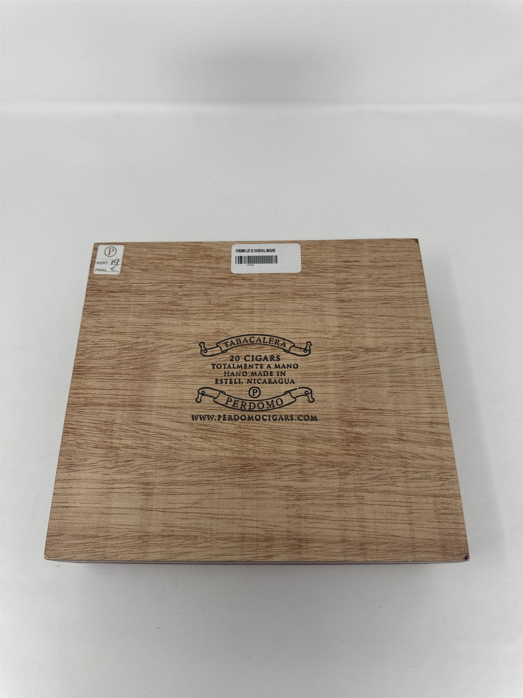 Perdomo Maduro Churchill Cigar Box Empty Wood Nicaragua DIY Storage Craft Box