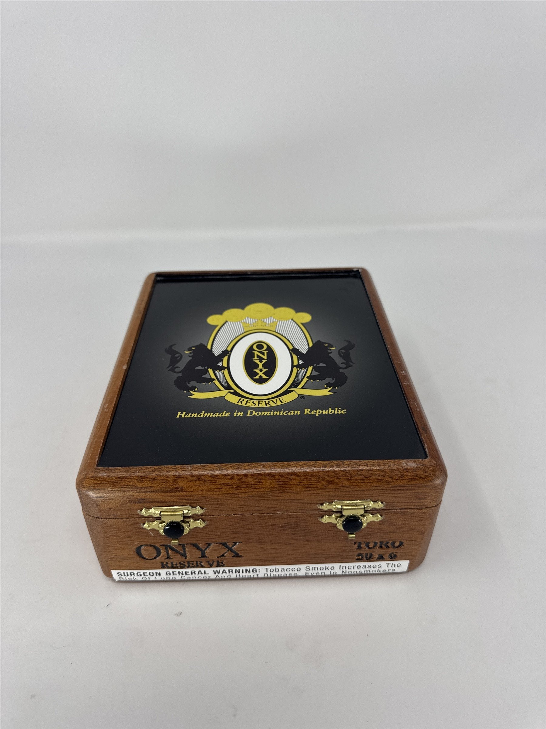 Onyx Reserve Toro Cigar Box Empty Wood Case Handmade Dominican Republic Craft DI