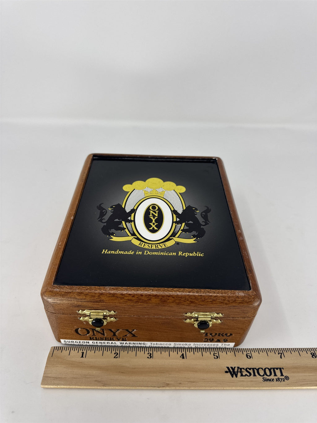 Onyx Reserve Toro Cigar Box Empty Wood Case Handmade Dominican Republic Craft DI