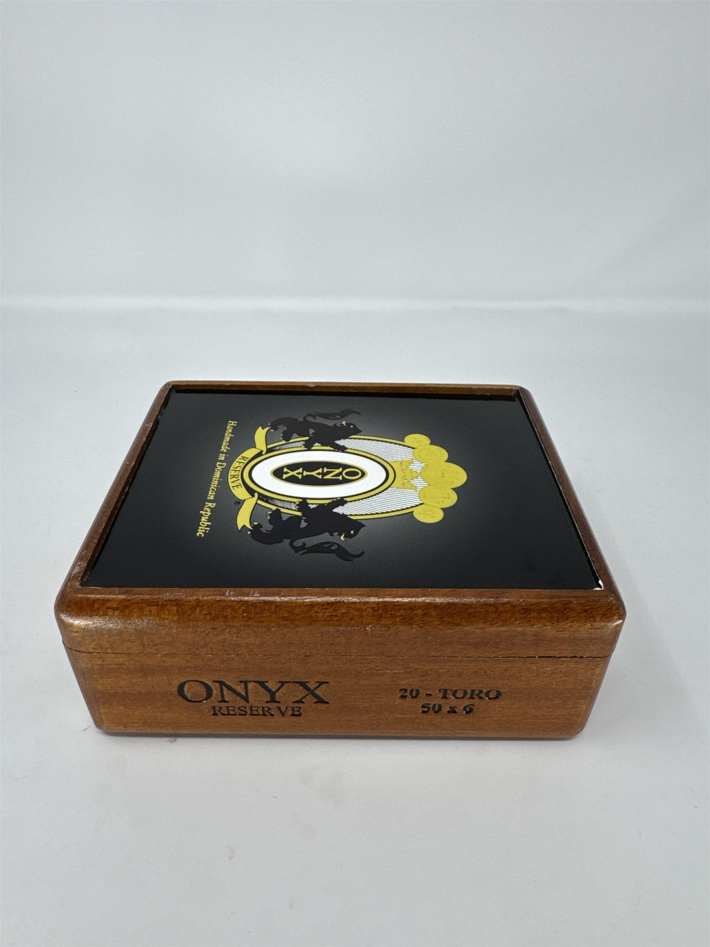 Onyx Reserve Toro Cigar Box Empty Wood Case Handmade Dominican Republic Craft DI