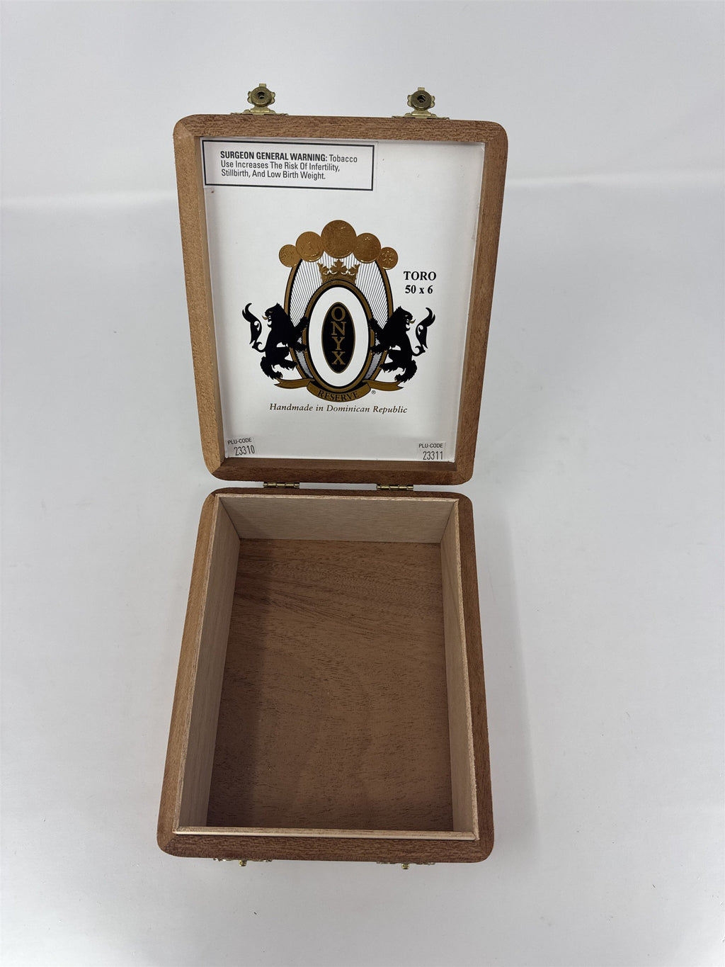 Onyx Reserve Toro Cigar Box Empty Wood Case Handmade Dominican Republic Craft DI