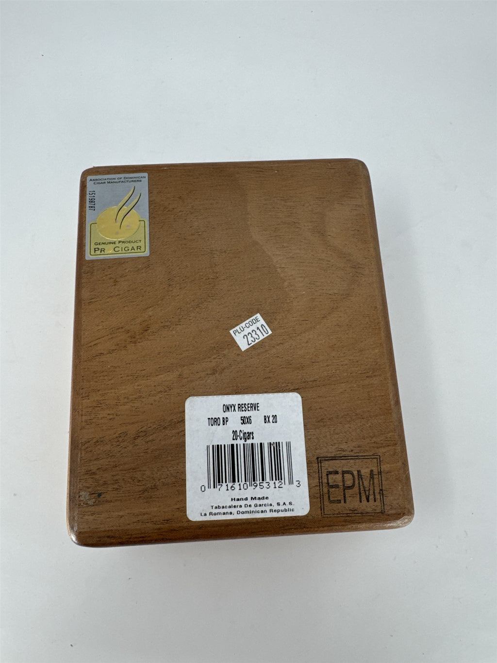 Onyx Reserve Toro Cigar Box Empty Wood Case Handmade Dominican Republic Craft DI