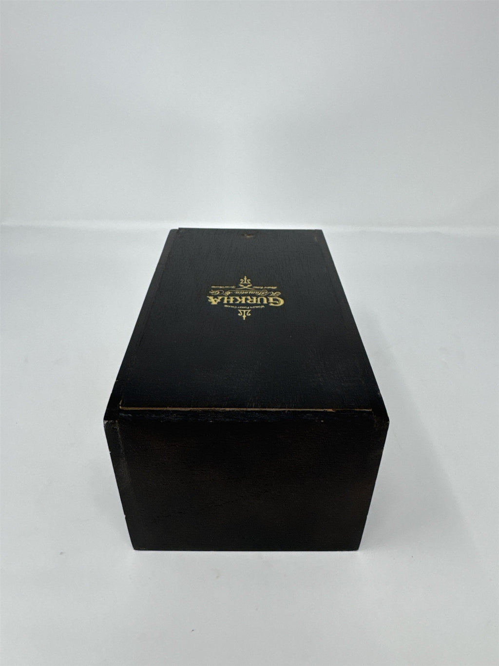Gurkha Evil Churchill Empty Wooden Cigar Box Black Gold Stash Box Storage Craft