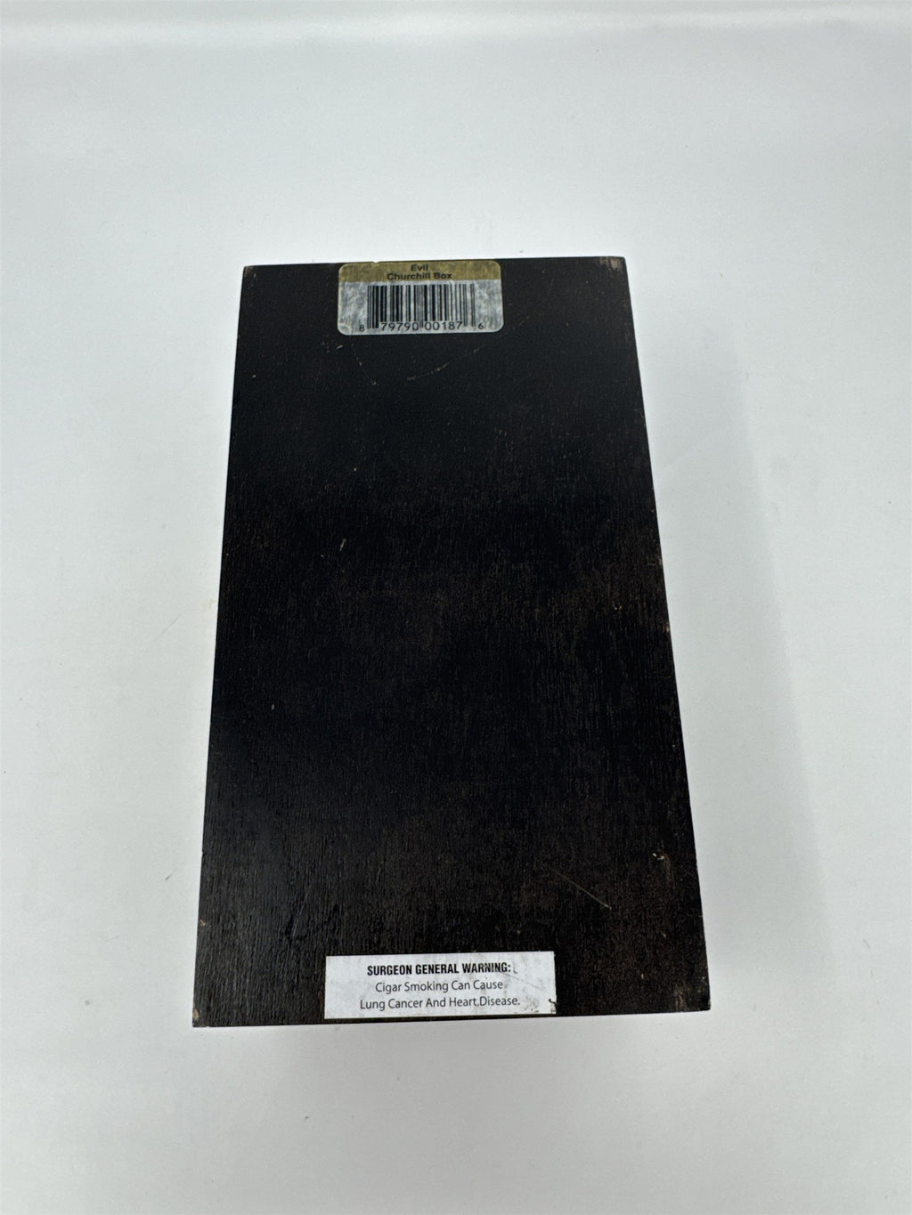 Gurkha Evil Churchill Empty Wooden Cigar Box Black Gold Stash Box Storage Craft