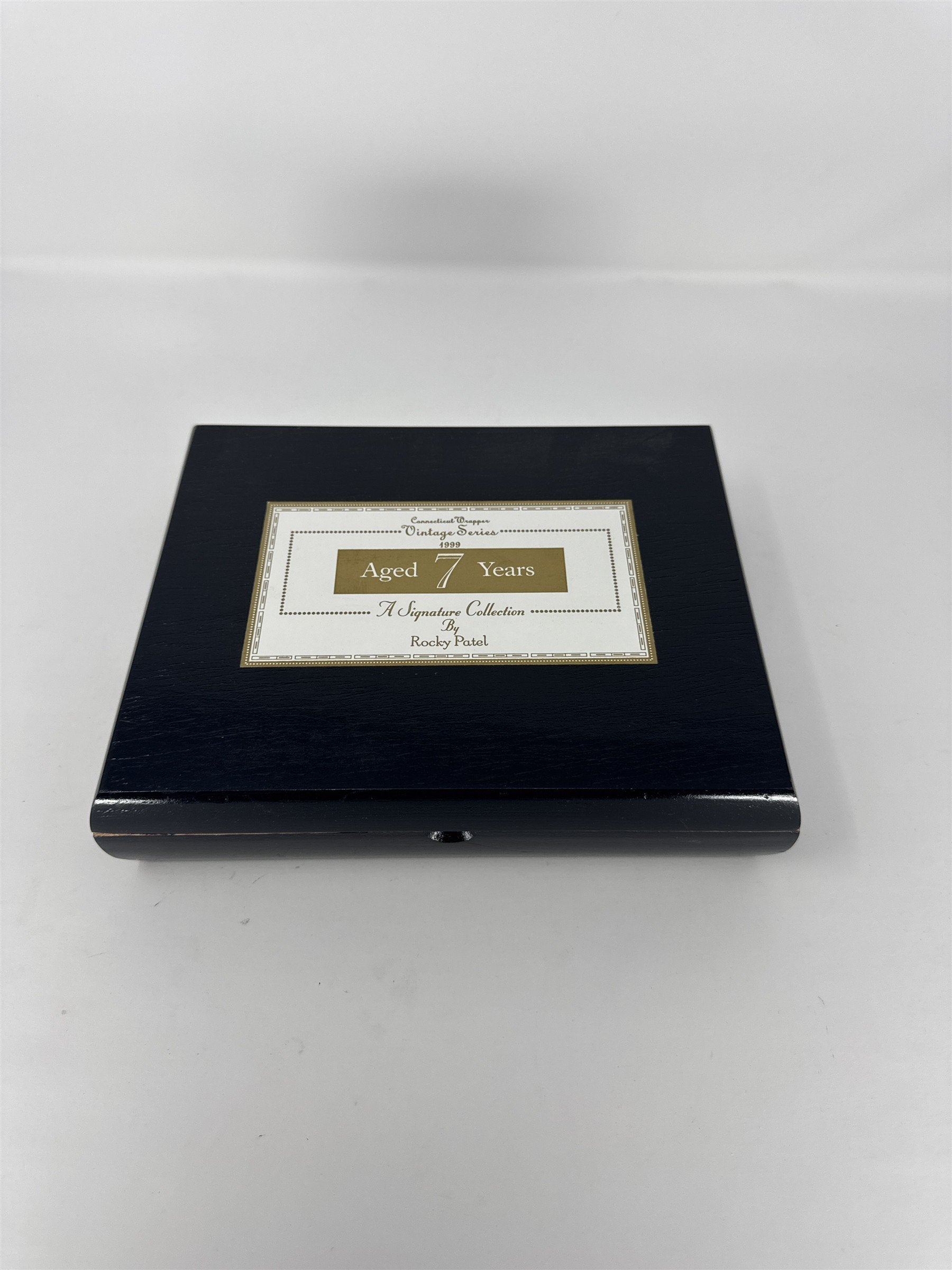 Rocky Patel Vintage Aged 7 Years Cigar Box Empty Black Wood Torpedo Series 1999