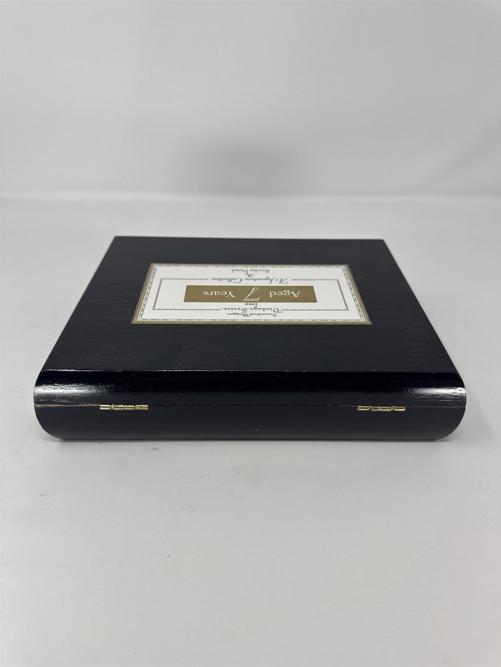 Rocky Patel Vintage Aged 7 Years Cigar Box Empty Black Wood Torpedo Series 1999