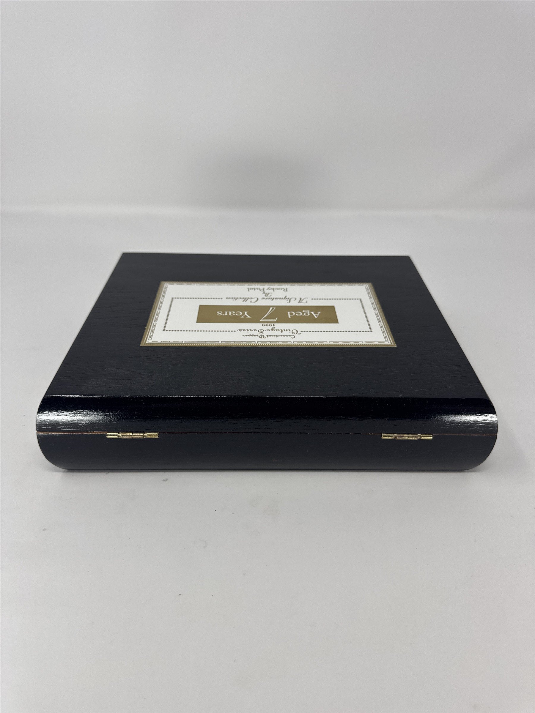 Rocky Patel Vintage Aged 7 Years Cigar Box Empty Black Wood Torpedo Series 1999