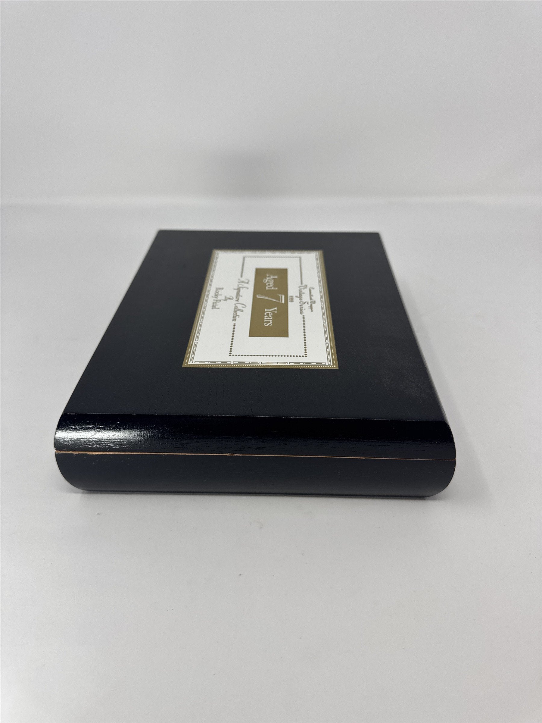 Rocky Patel Vintage Aged 7 Years Cigar Box Empty Black Wood Torpedo Series 1999