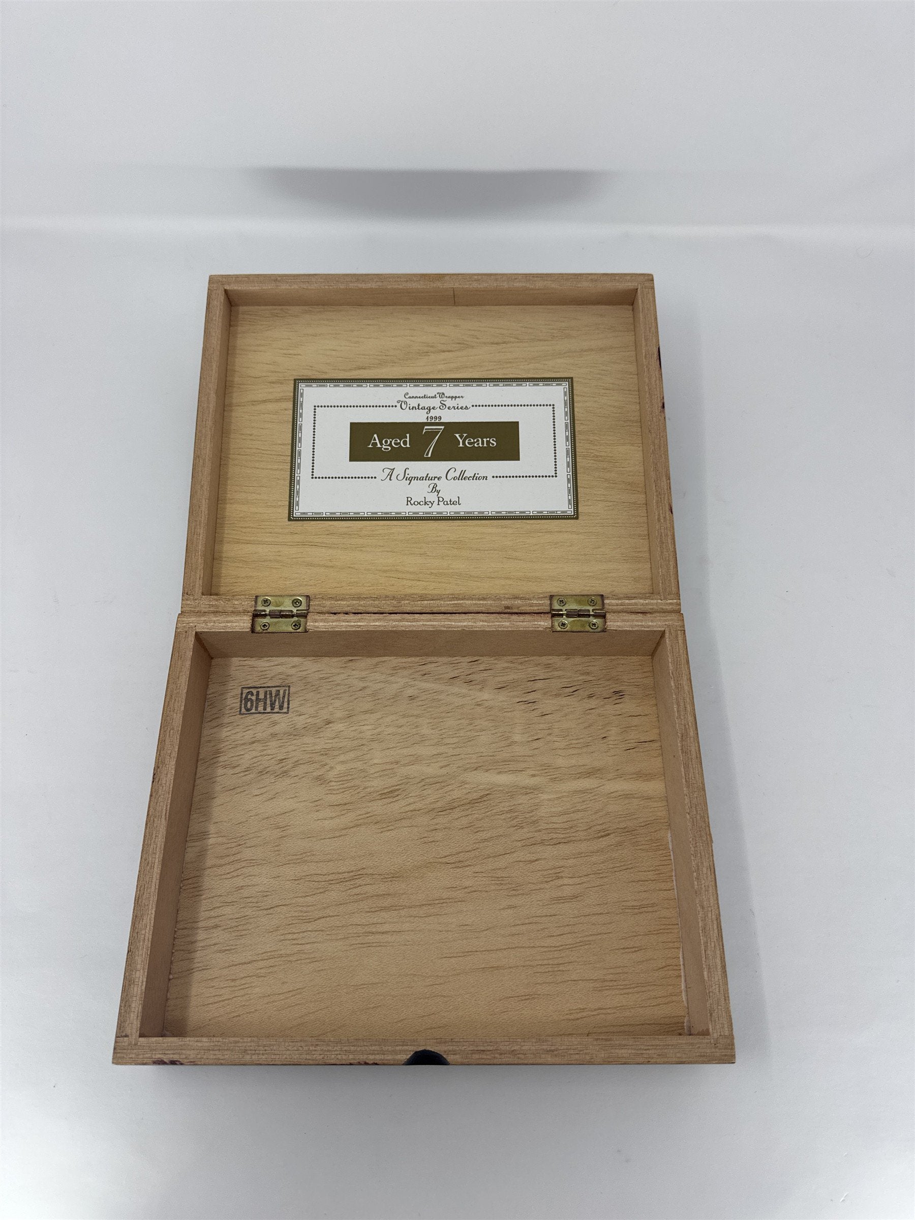Rocky Patel Vintage Aged 7 Years Cigar Box Empty Black Wood Torpedo Series 1999