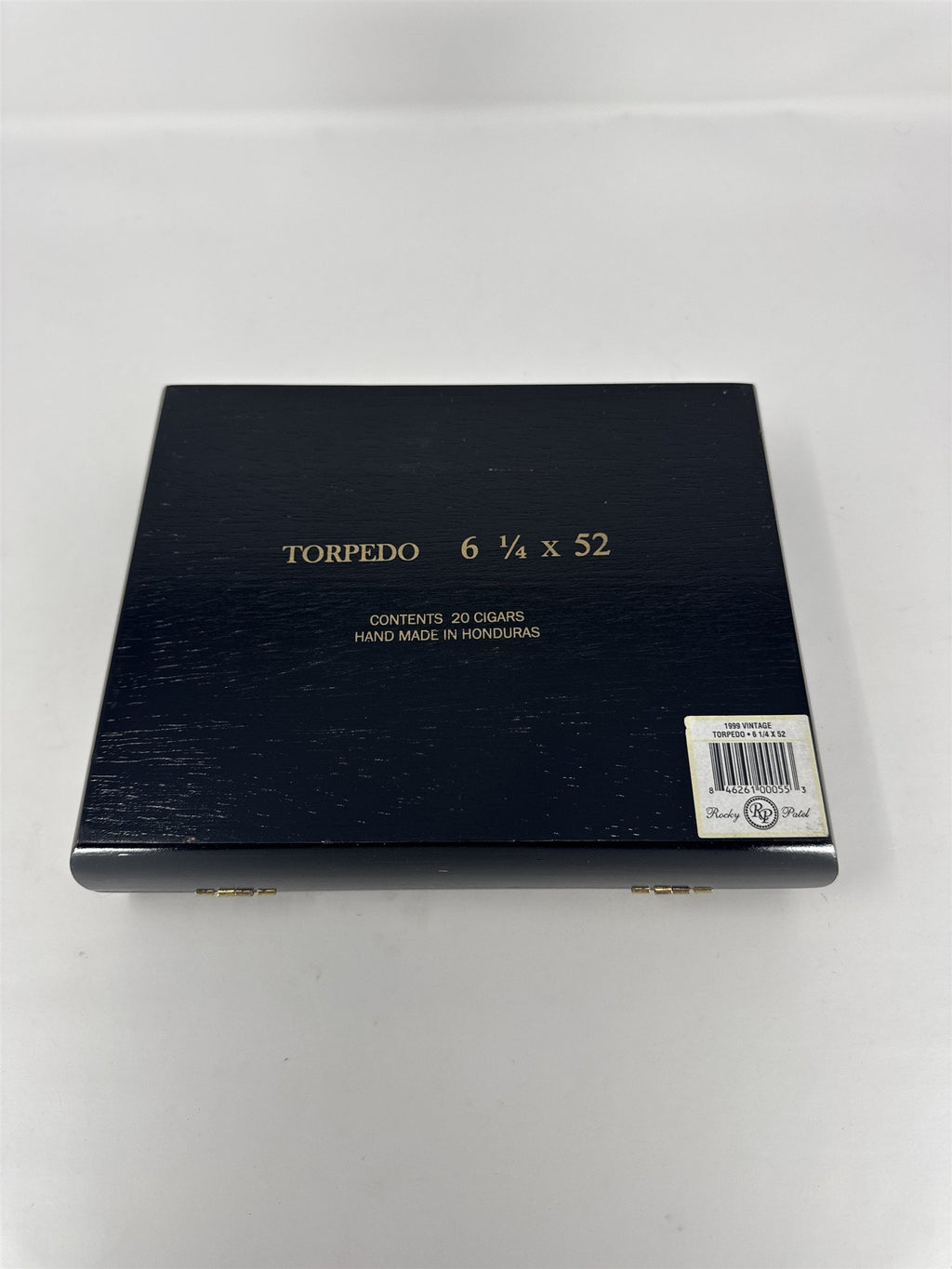 Rocky Patel Vintage Aged 7 Years Cigar Box Empty Black Wood Torpedo Series 1999