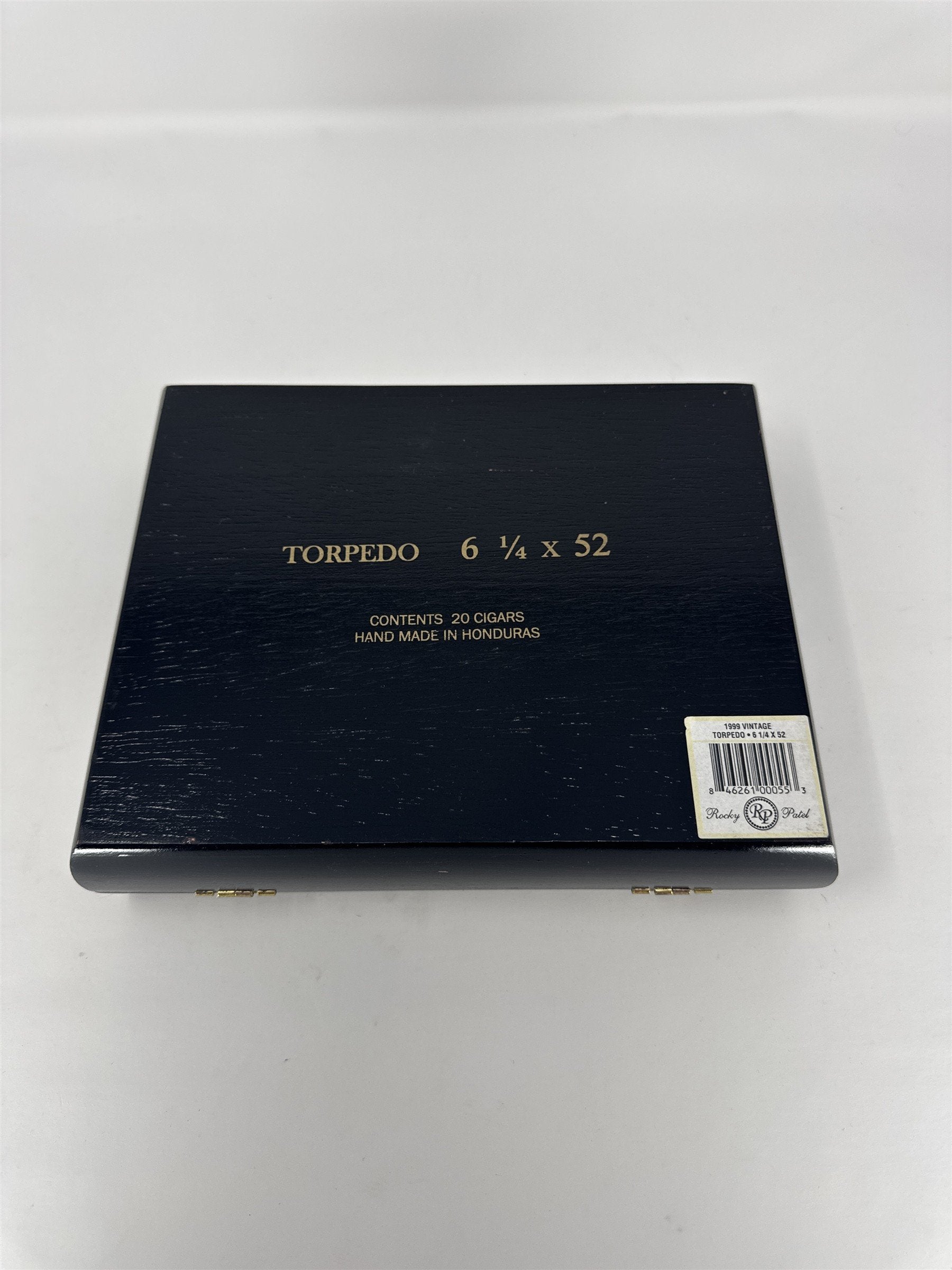 Rocky Patel Vintage Aged 7 Years Cigar Box Empty Black Wood Torpedo Series 1999