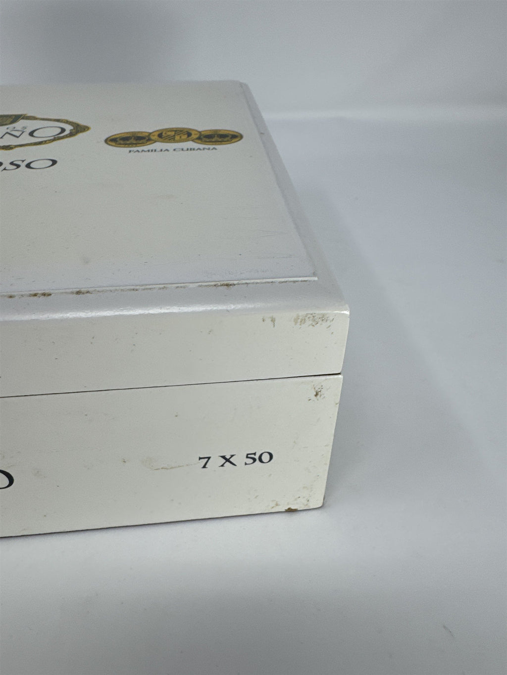 Carlos Torano Virtuoso Maestro Empty Cigar Box White Wood Lacquer Storage Craft